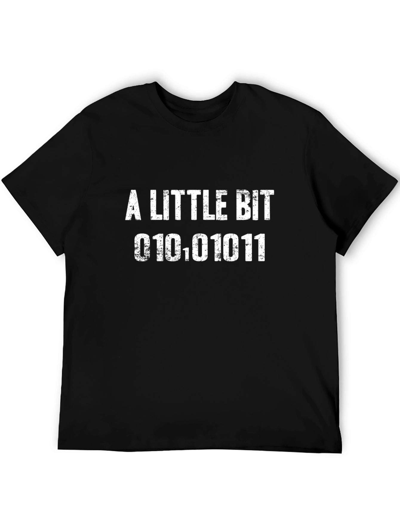 A Little Bit Binary Code Graphic Tee - Black