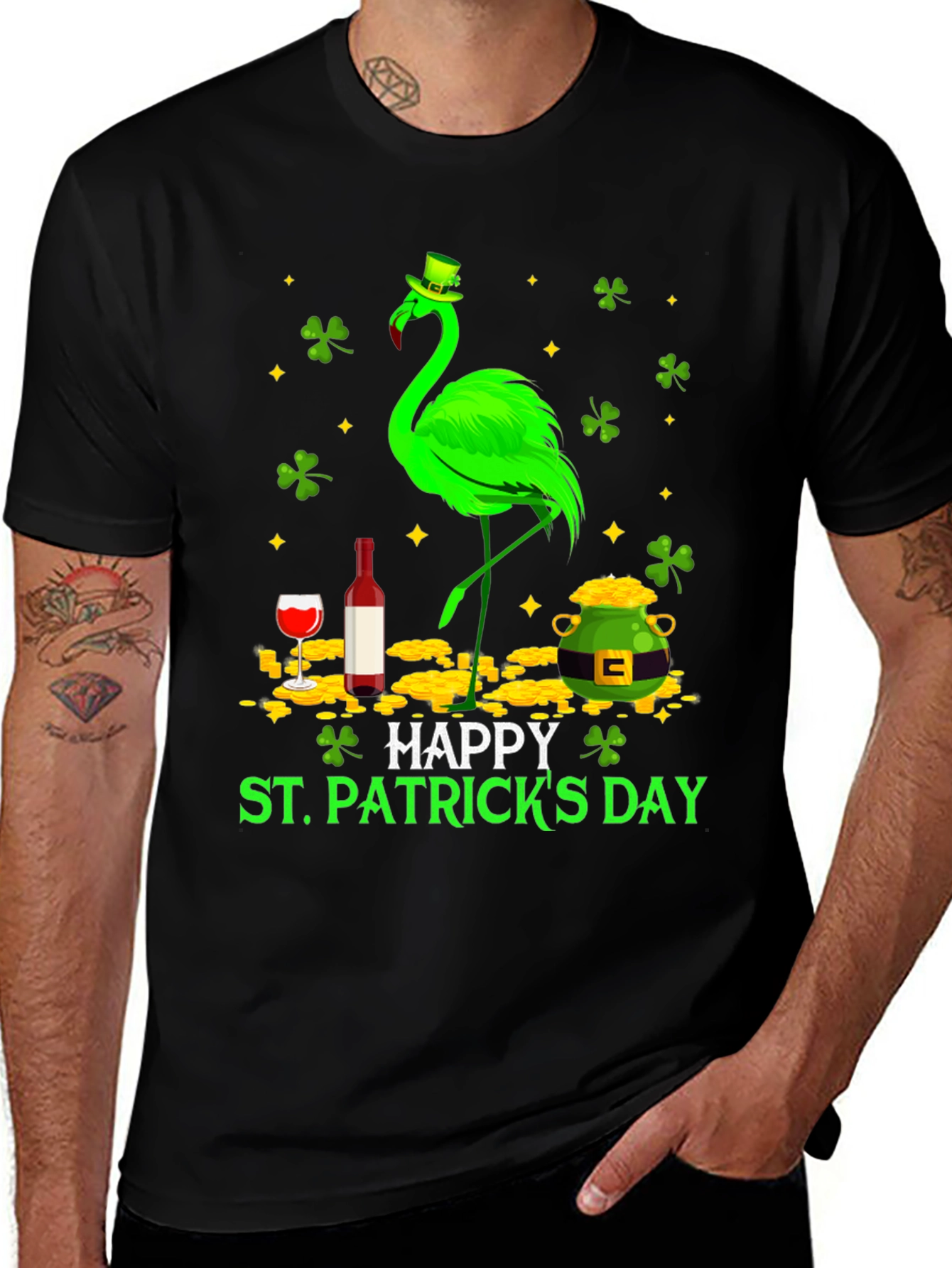 St. Patricks Day Flamingo T-Shirt