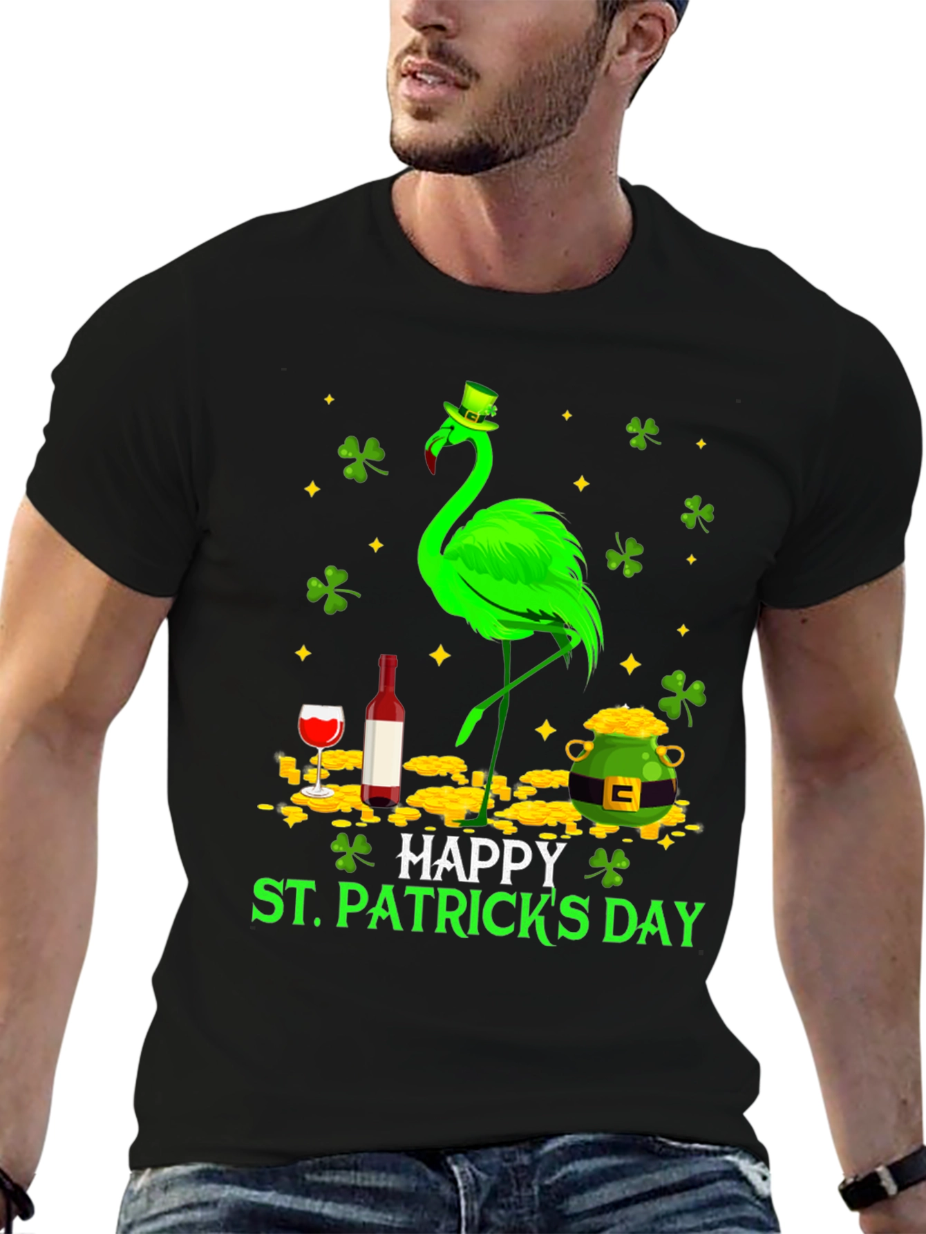 St. Patricks Day Flamingo T-Shirt