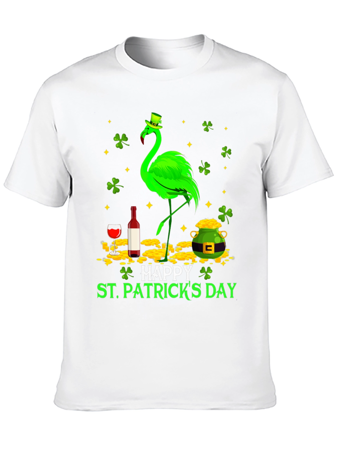 St. Patricks Day Flamingo T-Shirt