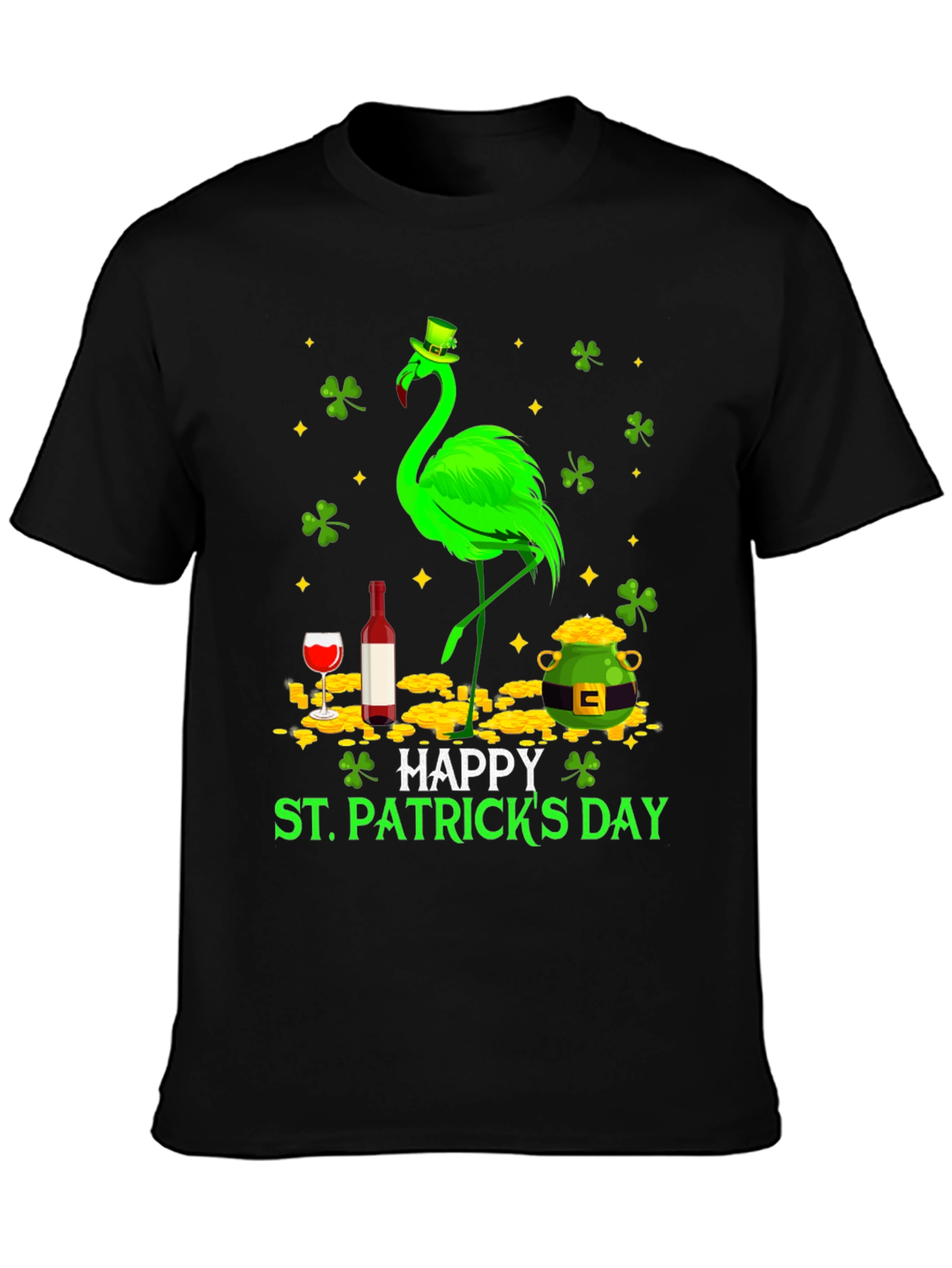 St. Patricks Day Flamingo T-Shirt