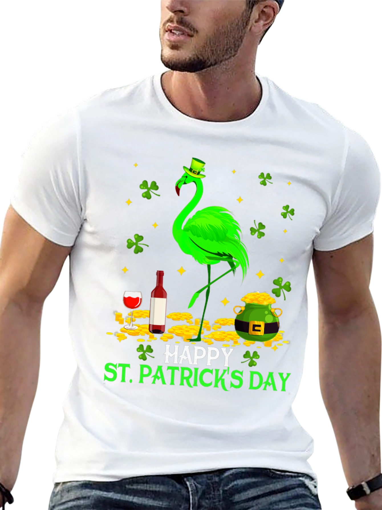 St. Patricks Day Flamingo T-Shirt