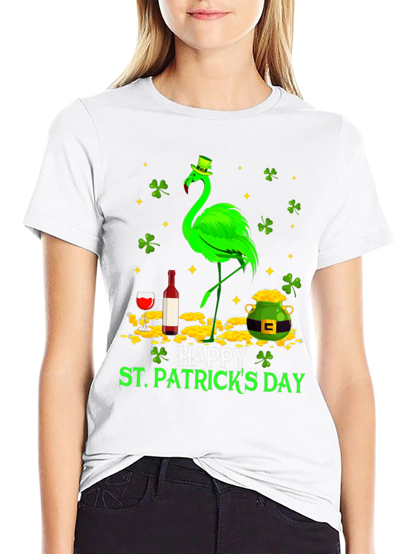St. Patricks Day Flamingo T-Shirt