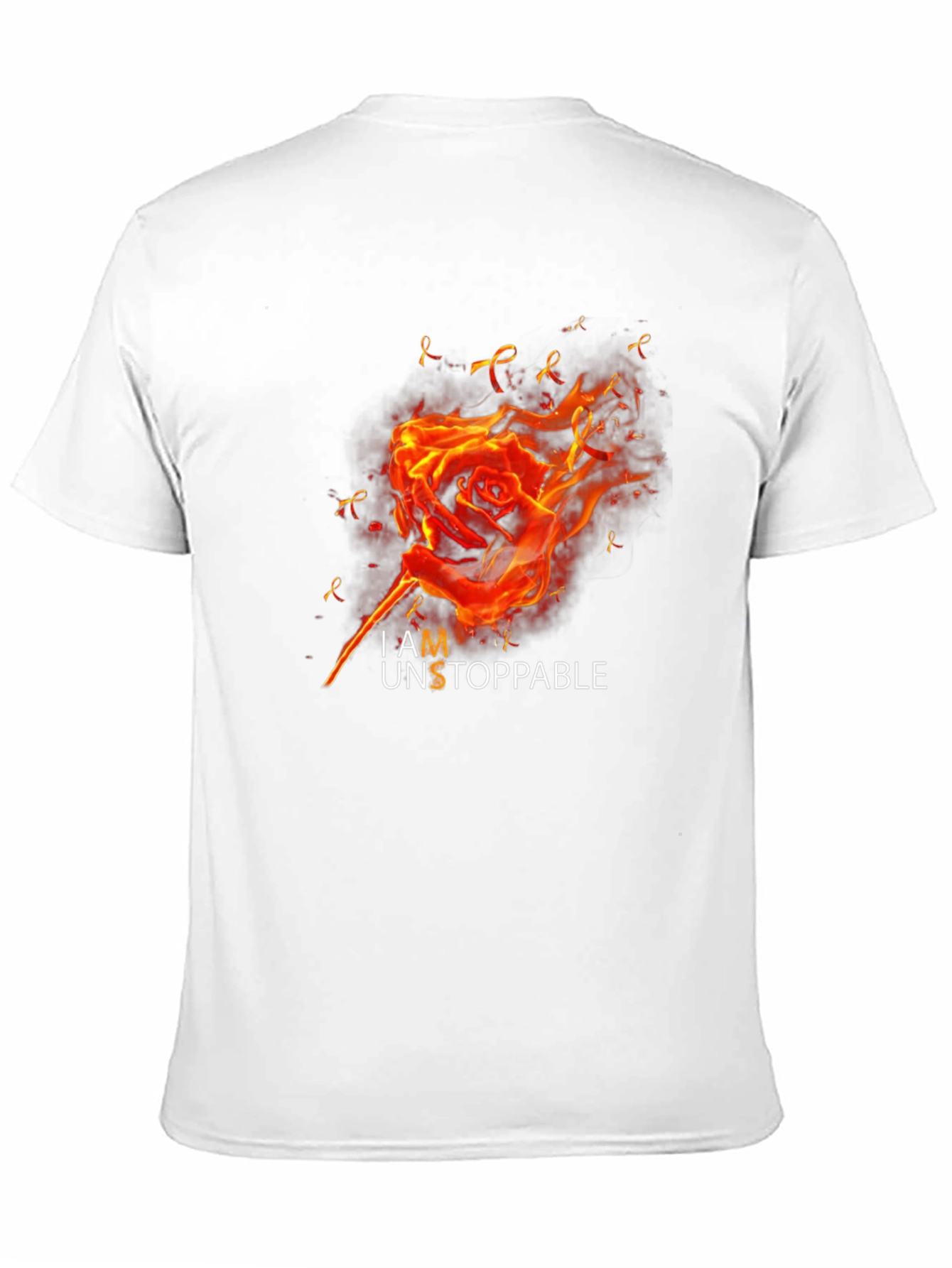 I AM Unstoppable Rose Fire Black Graphic T-Shirt