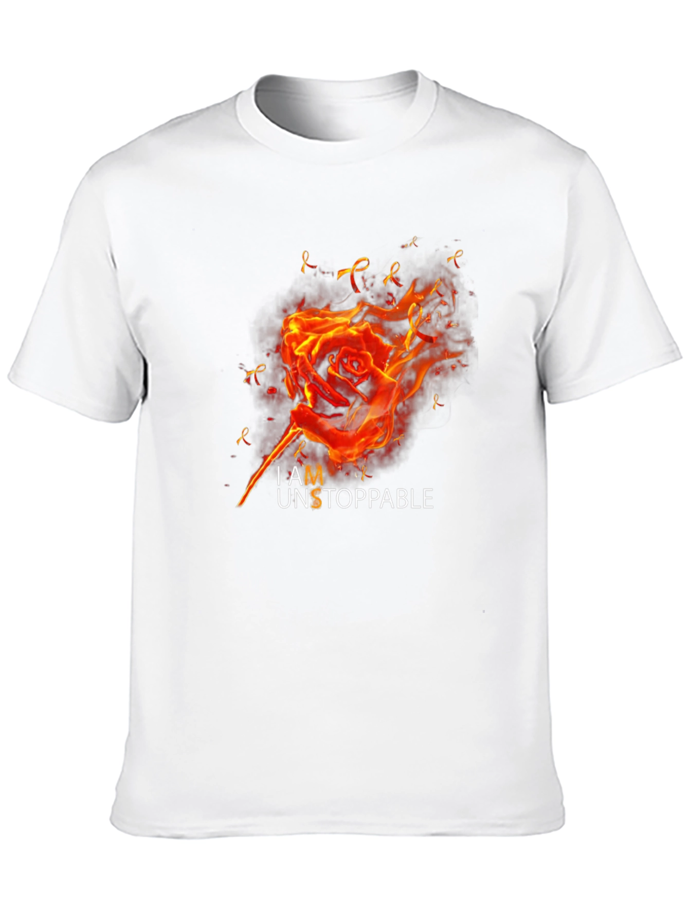I AM Unstoppable Rose Fire Black Graphic T-Shirt