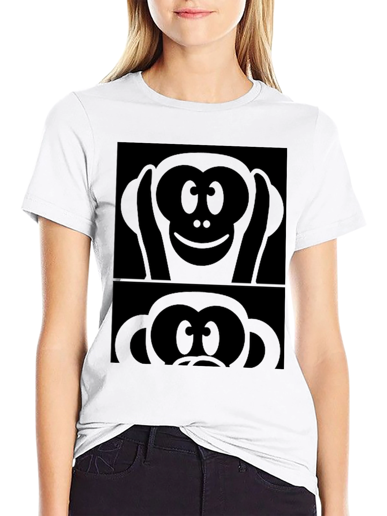 Hear See Speak No Evil Monkey Graphic Tee