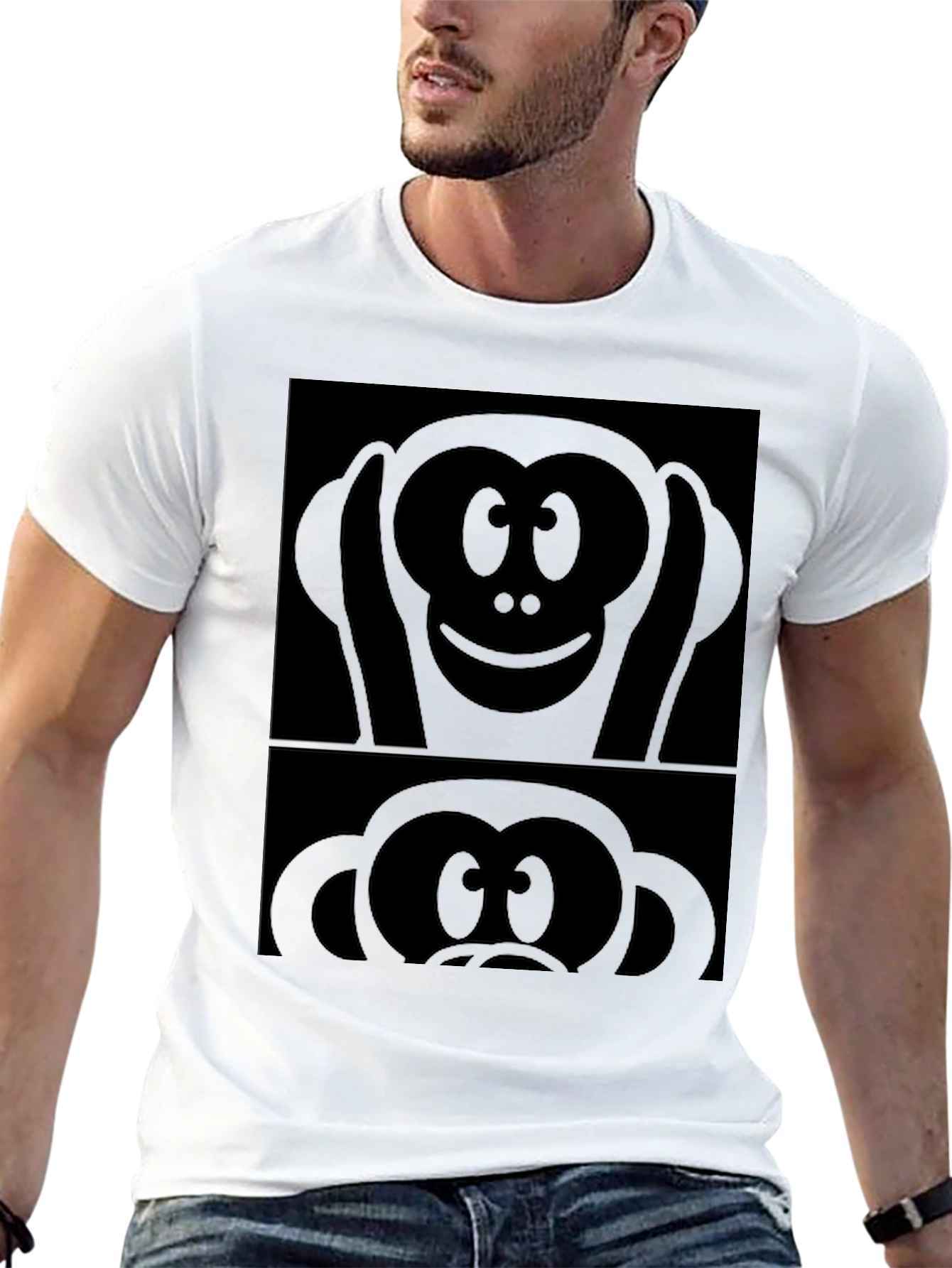 Hear See Speak No Evil Monkey Graphic Tee