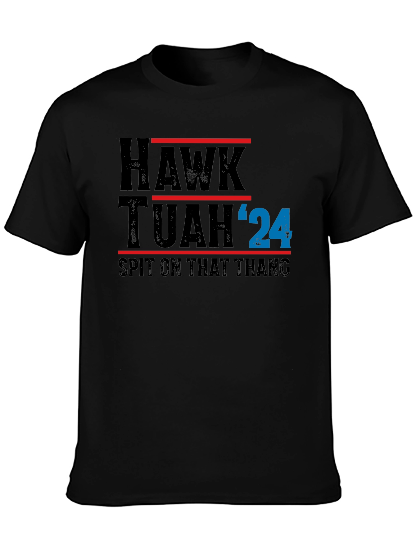 Hawk Tuah 24 Black Graphic T-Shirt