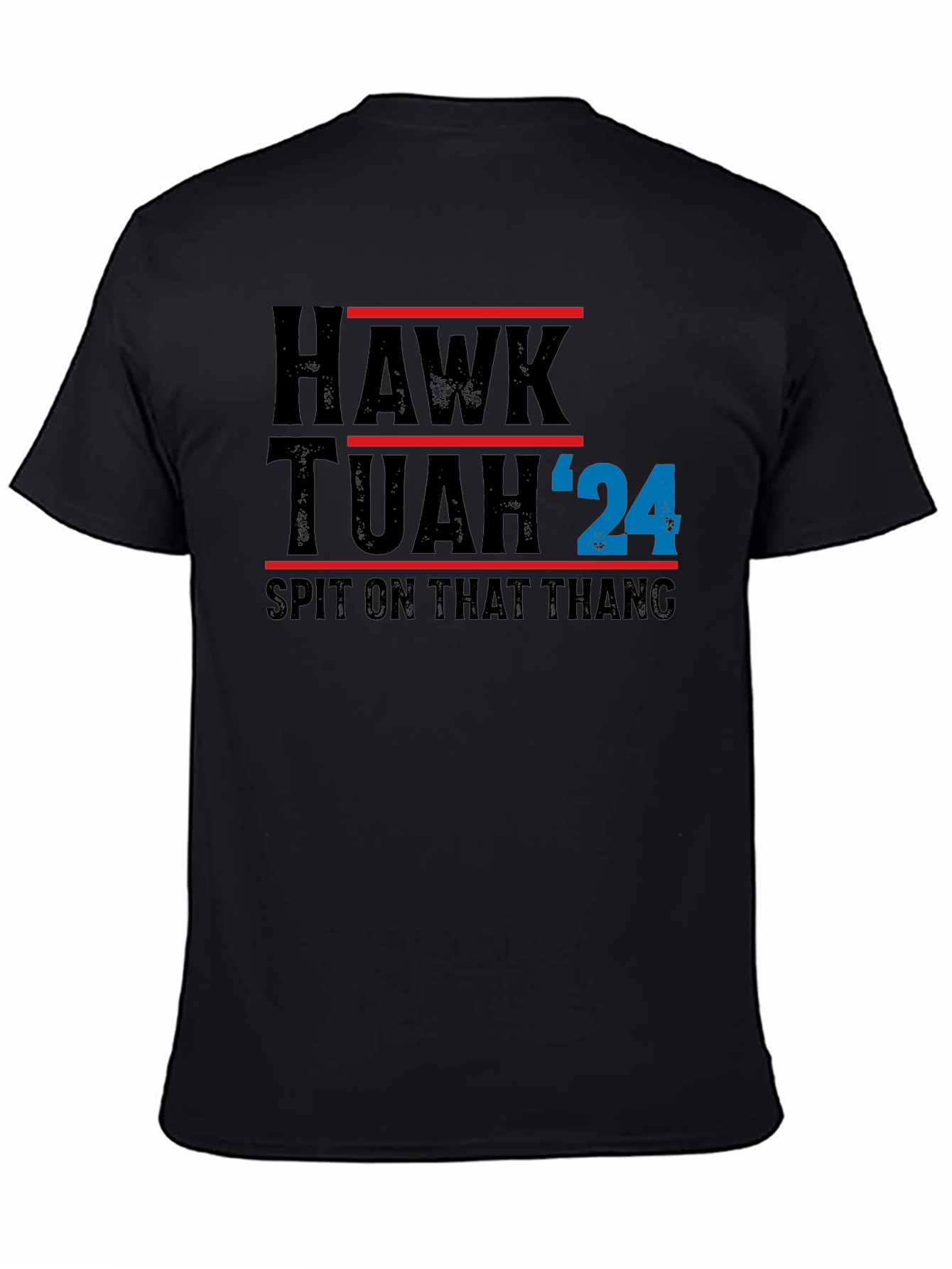 Hawk Tuah 24 Black Graphic T-Shirt