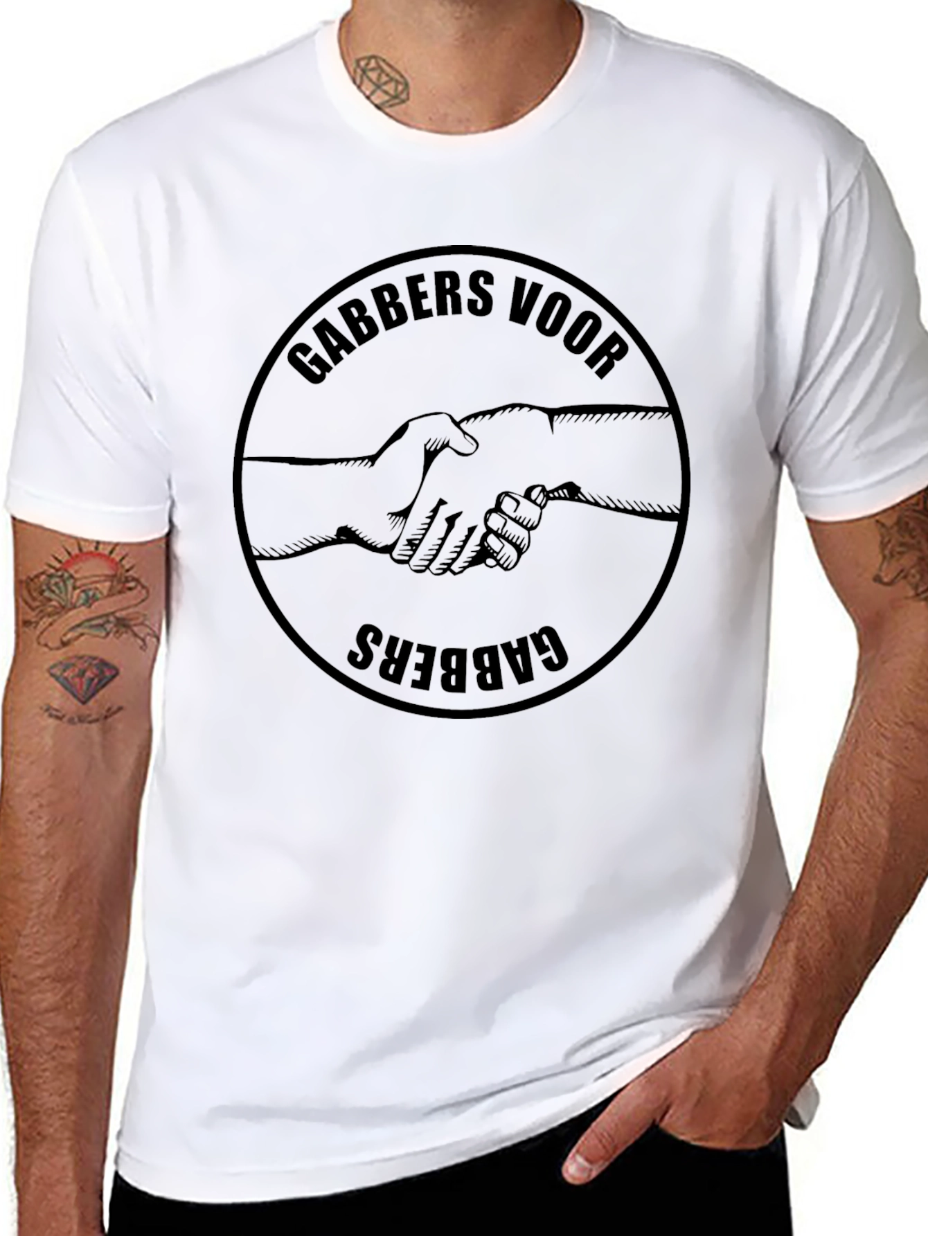 GABBERS VOOR GABBERS T-Shirt Black Graphic Tee