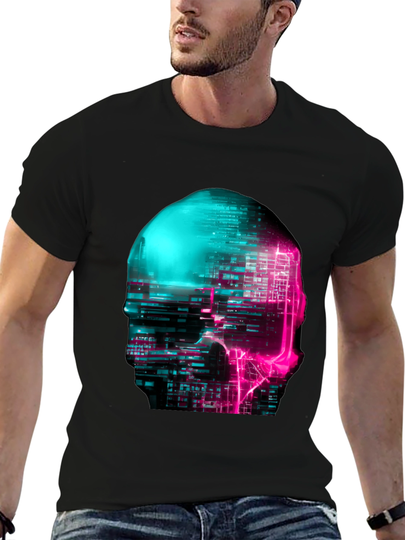 Cyberpunk Skull Graphic Tee