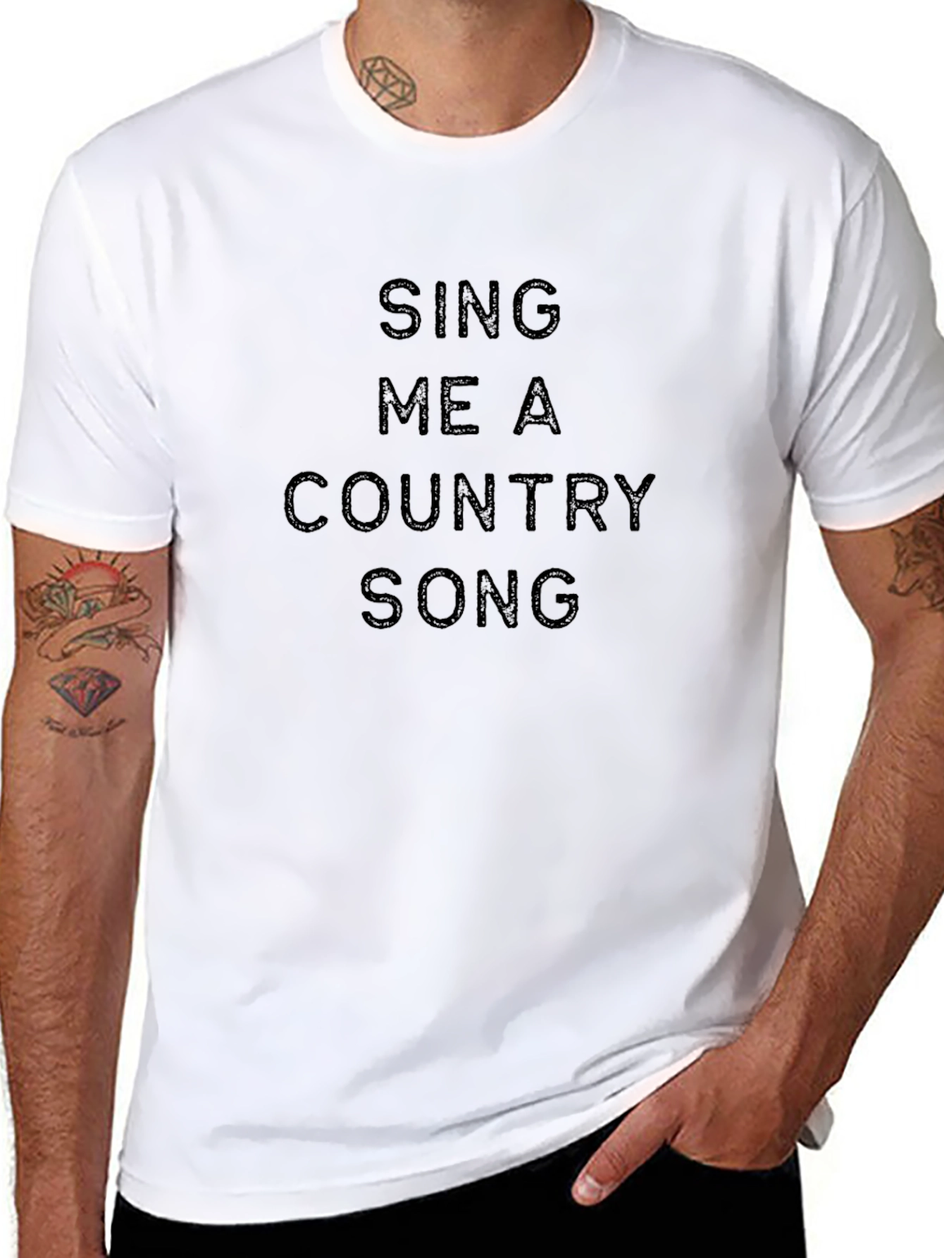 Sing Me A Country Song Graphic Tee - Black
