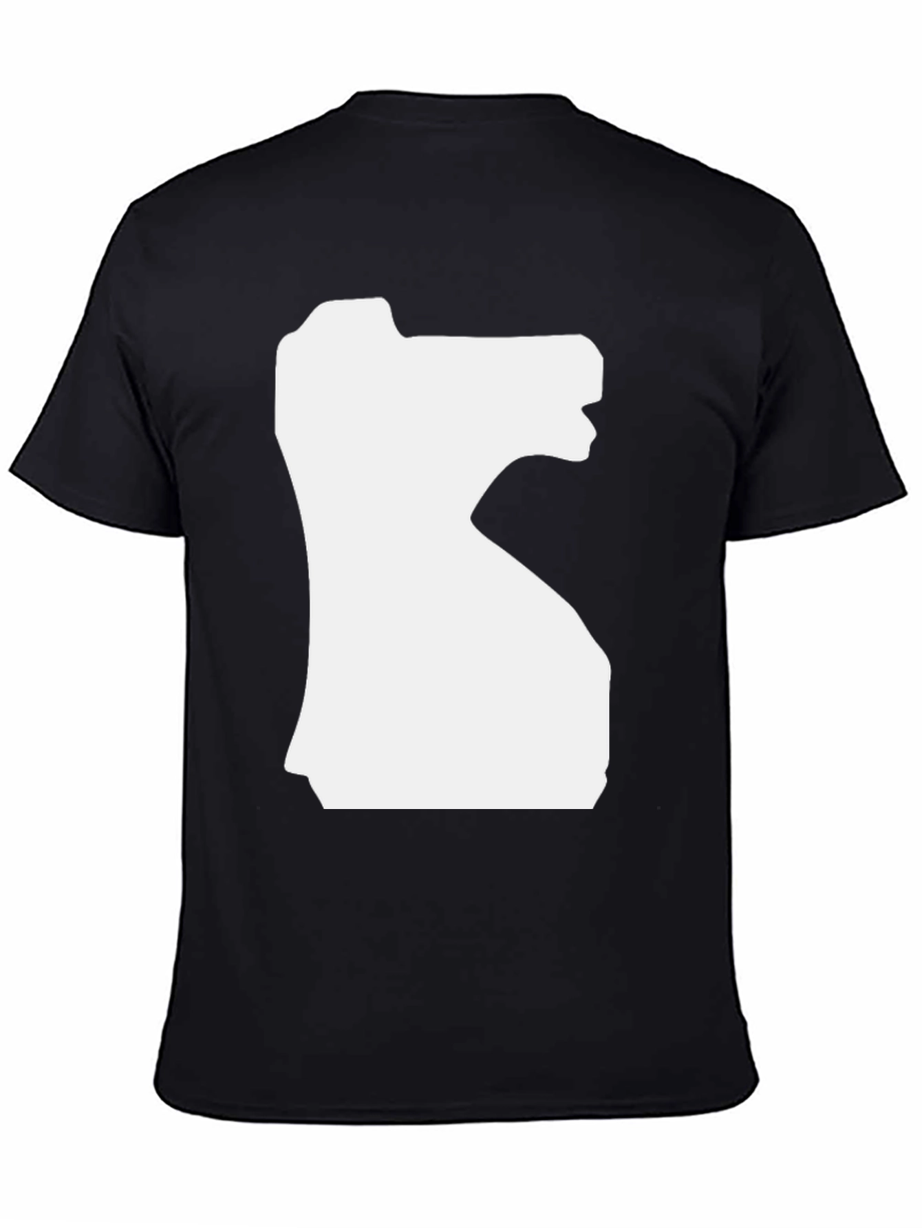 Abstract Silhouette Graphic Tee - Black