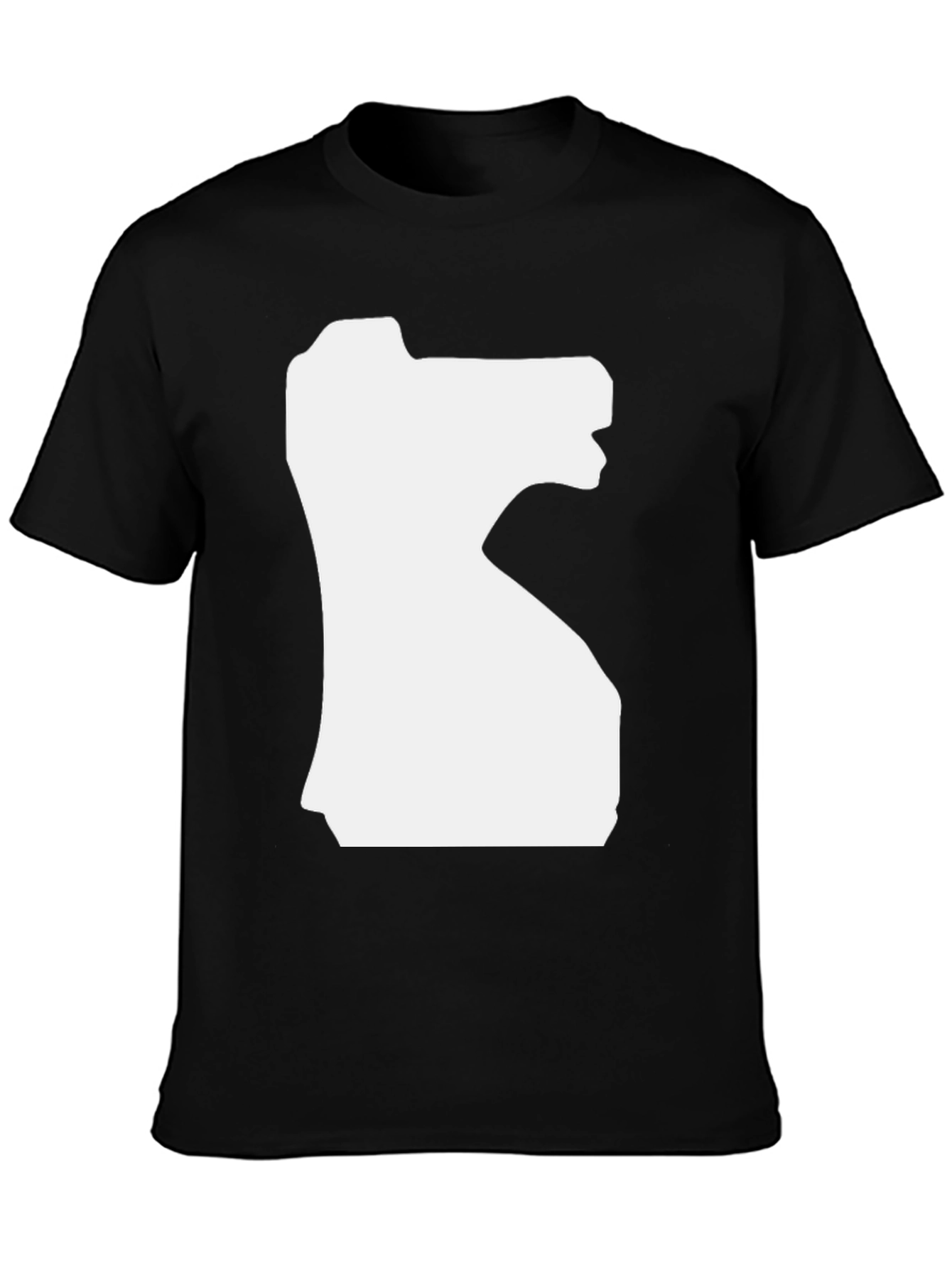Abstract Silhouette Graphic Tee - Black