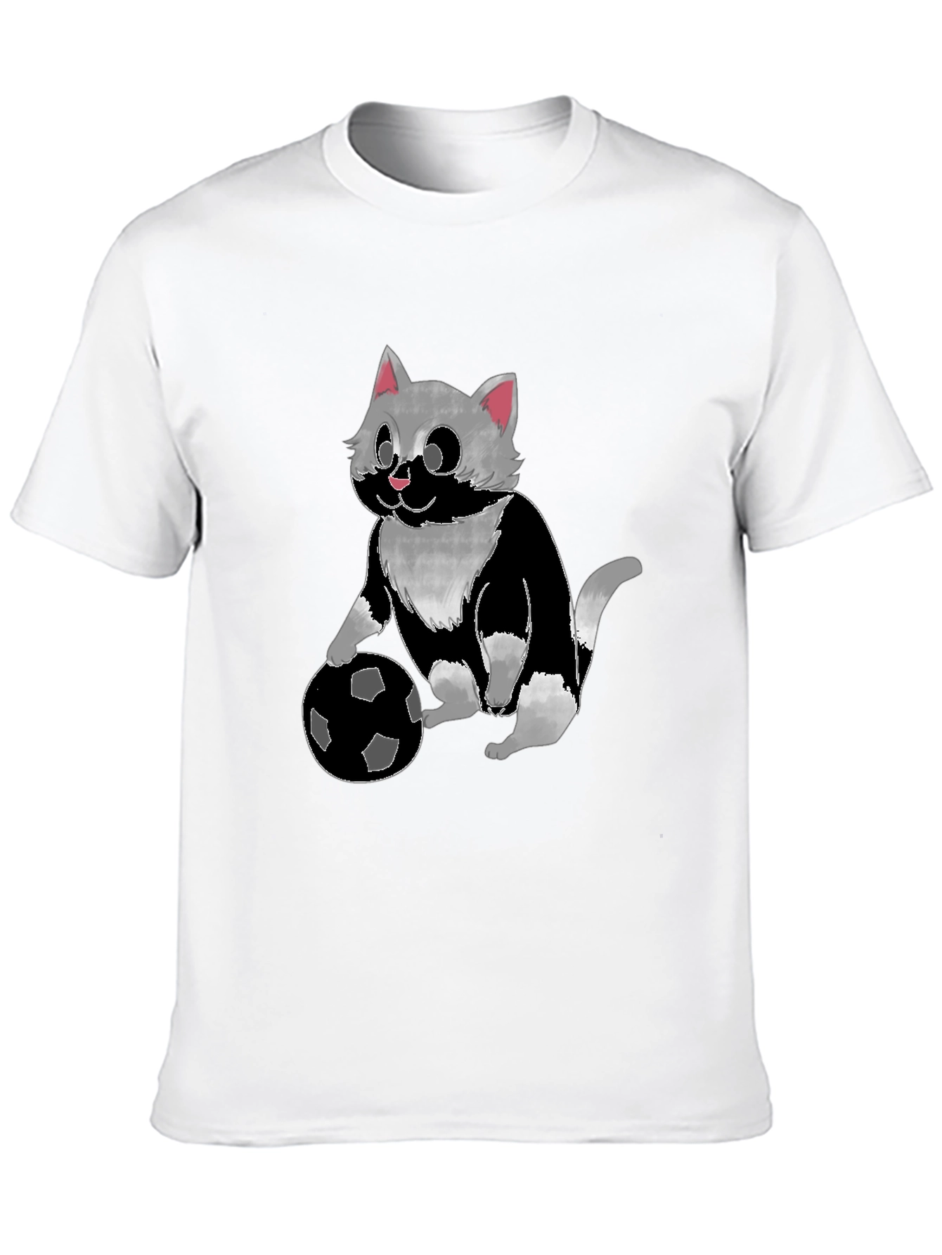 Cat Playing Soccer T-Shirt - Unisex
