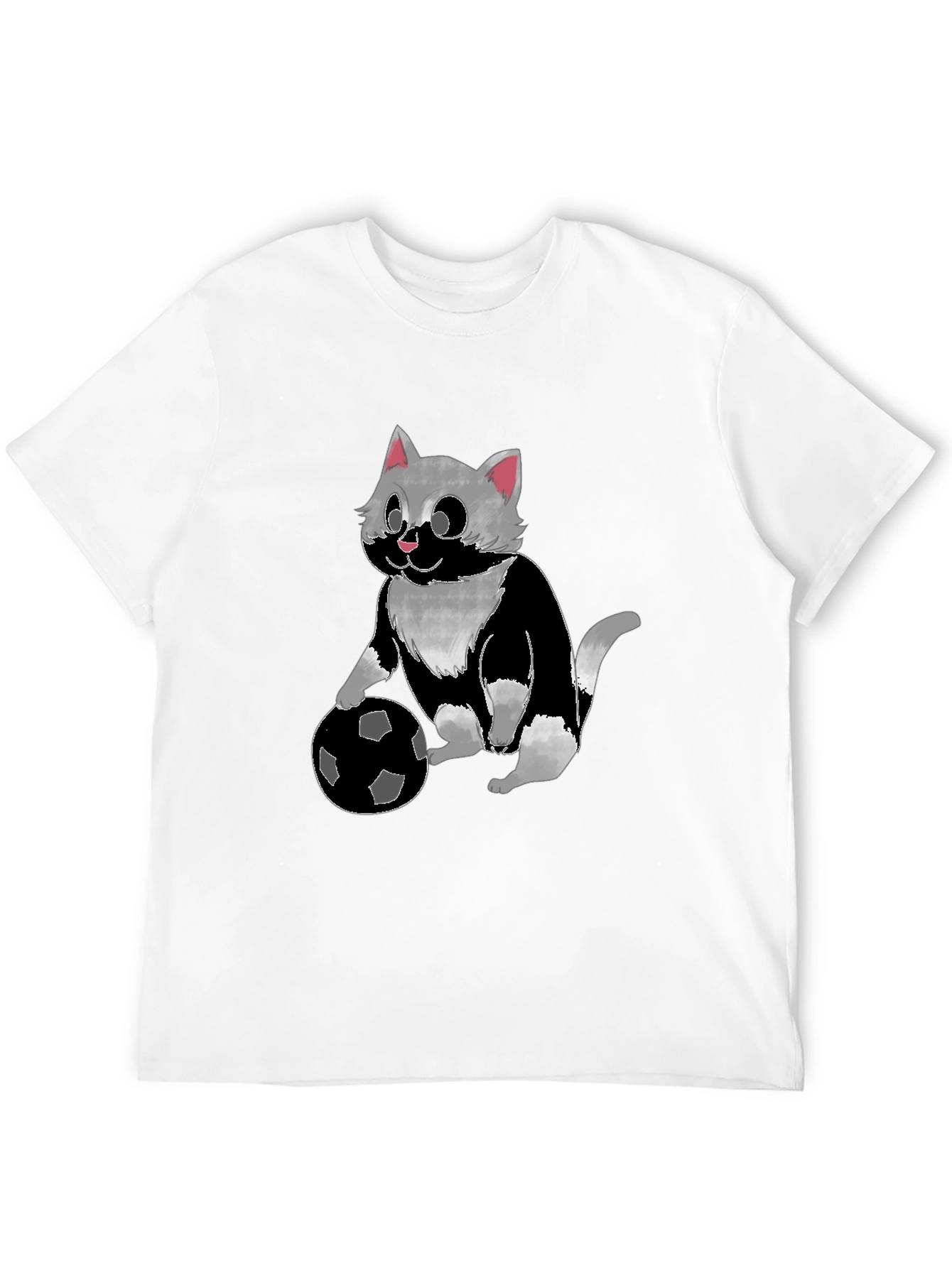 Cat Playing Soccer T-Shirt - Unisex
