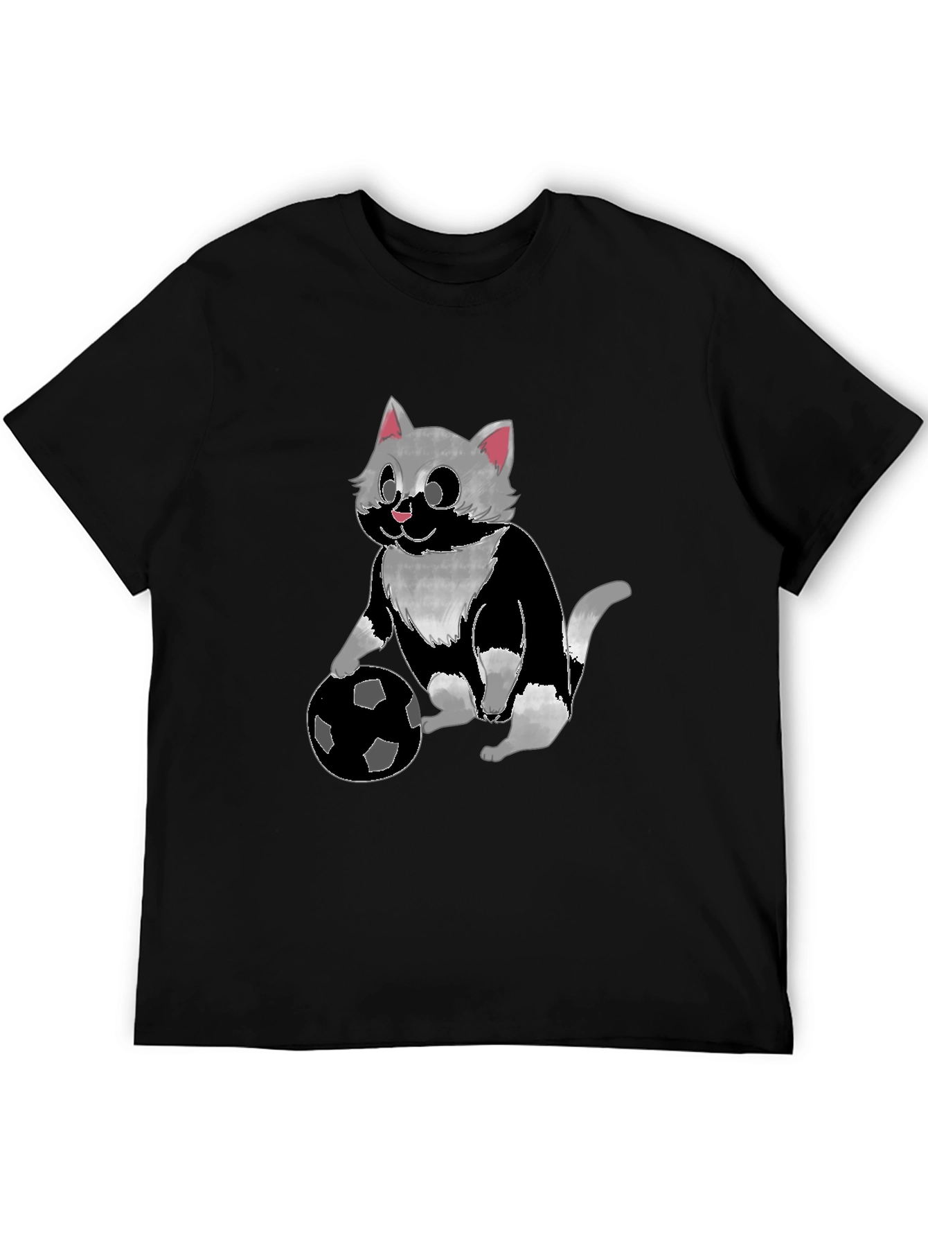 Cat Playing Soccer T-Shirt - Unisex