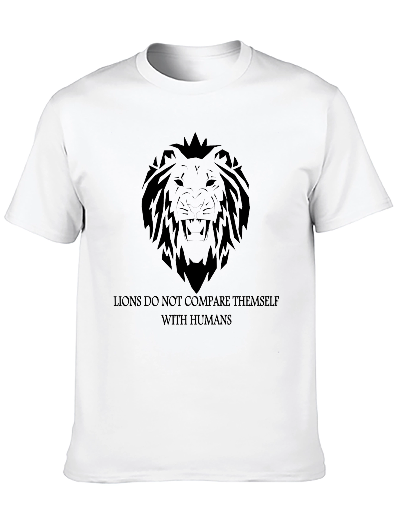 Lion Graphic Tee - Motivational Mens T-Shirt