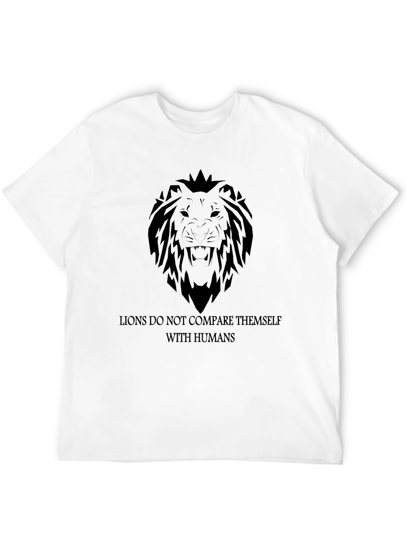 Lion Graphic Tee - Motivational Mens T-Shirt
