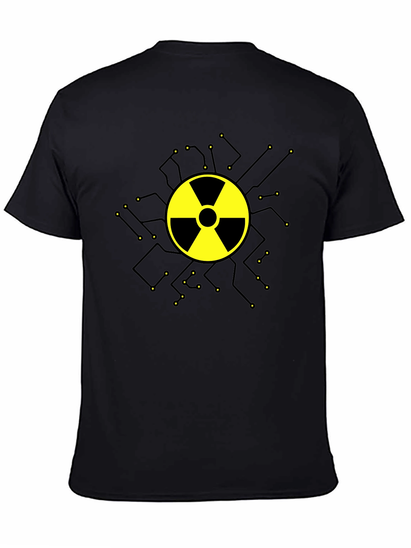Radioactive Symbol Graphic T-Shirt - Black Cotton
