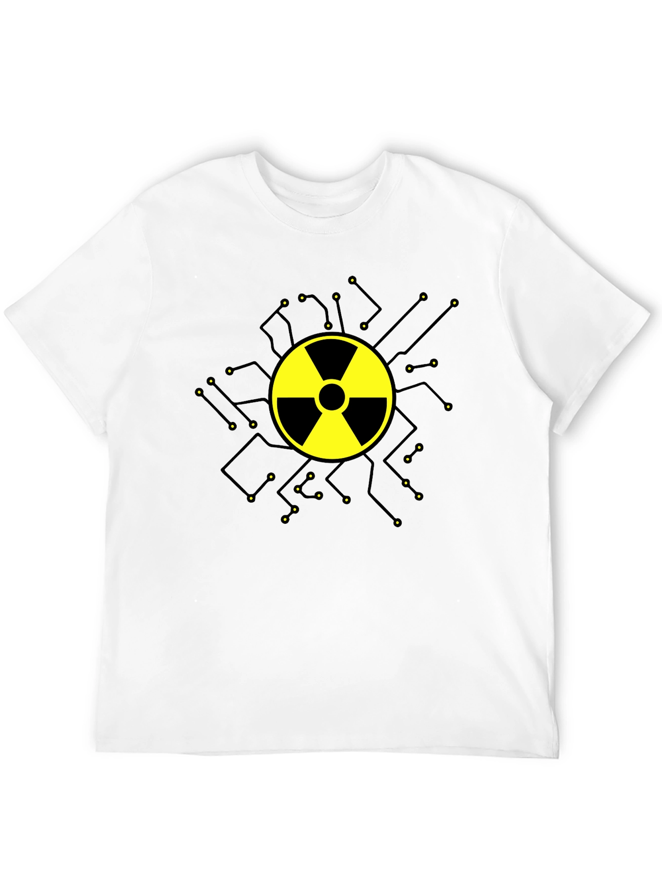 Radioactive Symbol Graphic T-Shirt - Black Cotton