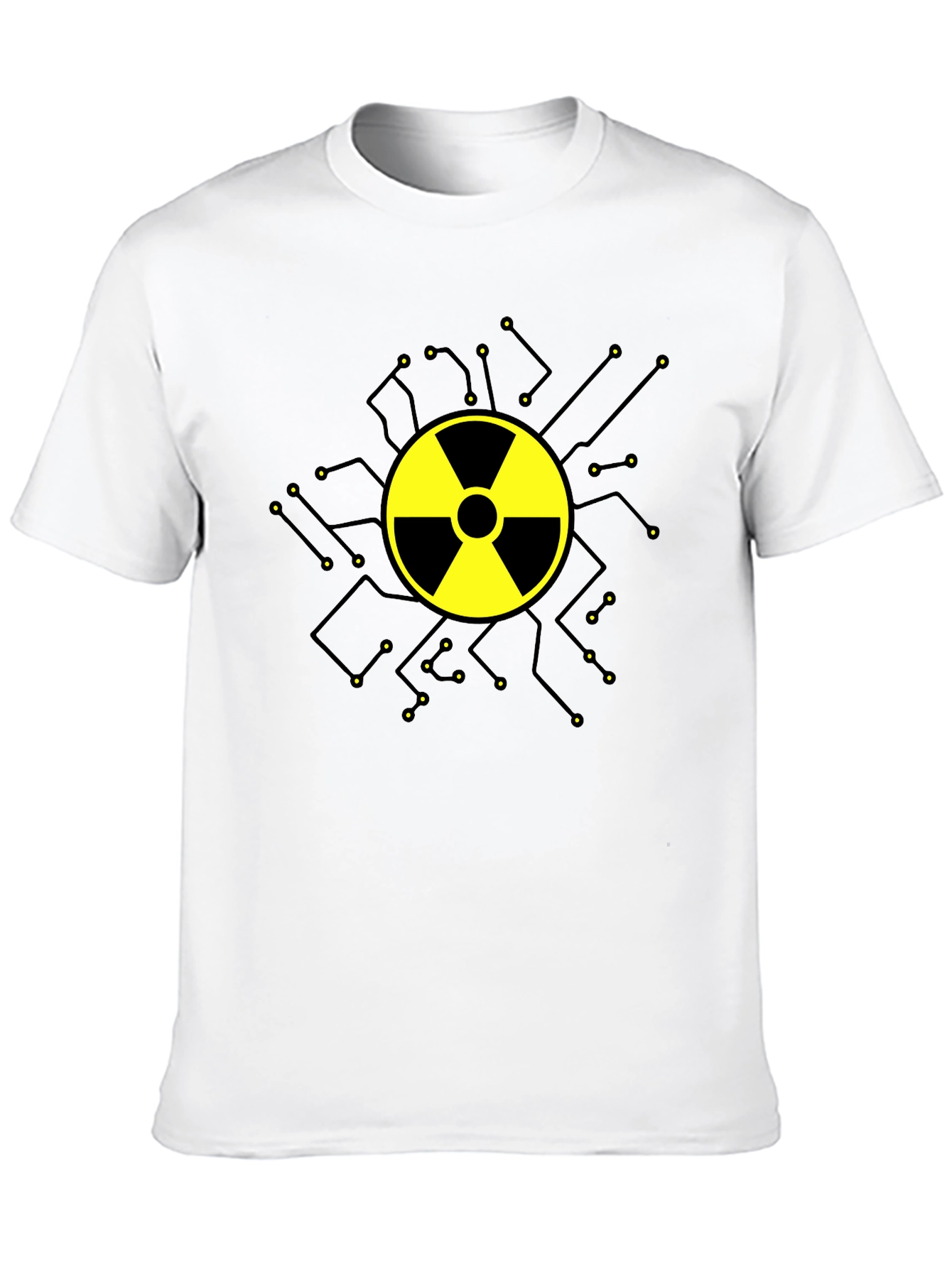 Radioactive Symbol Graphic T-Shirt - Black Cotton