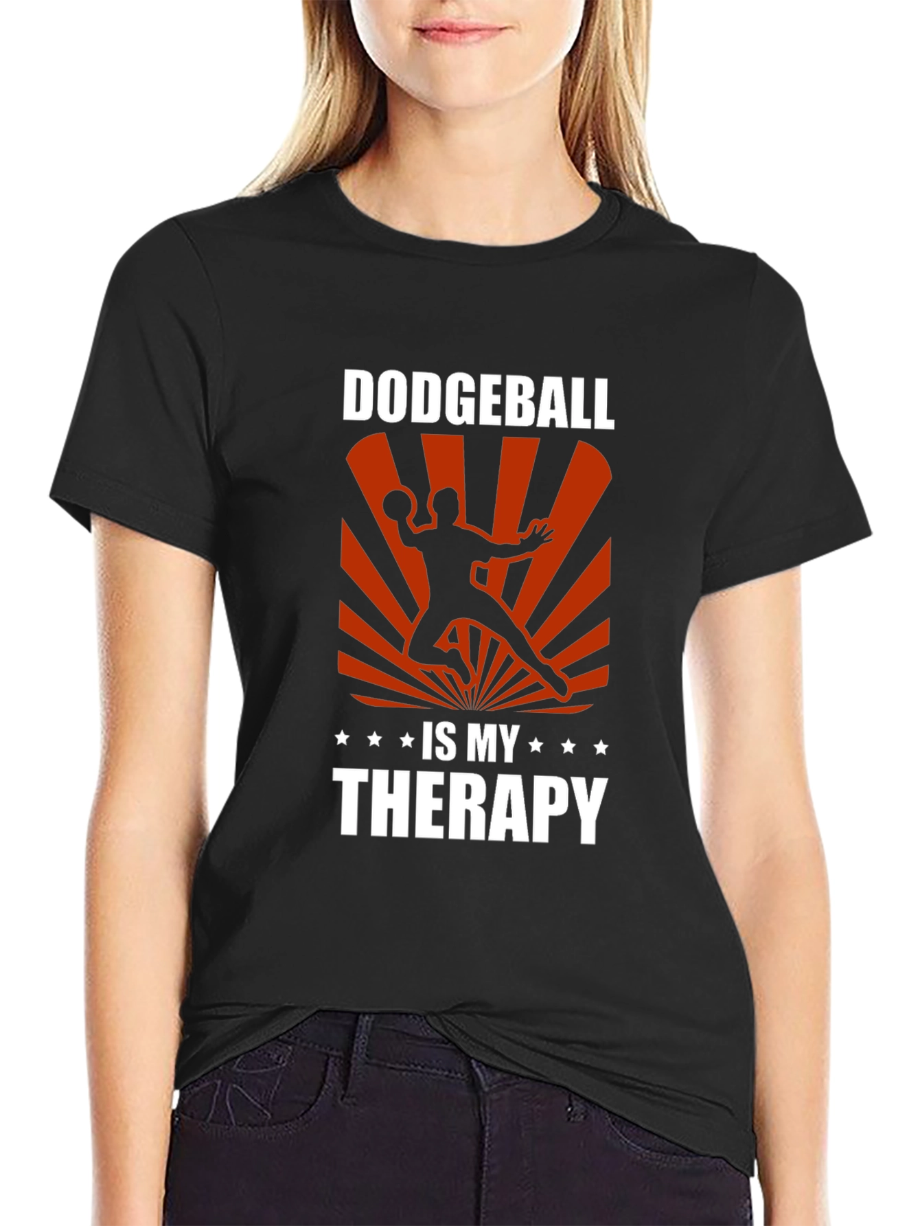 Dodgeball is My Therapy Graphic T-Shirt