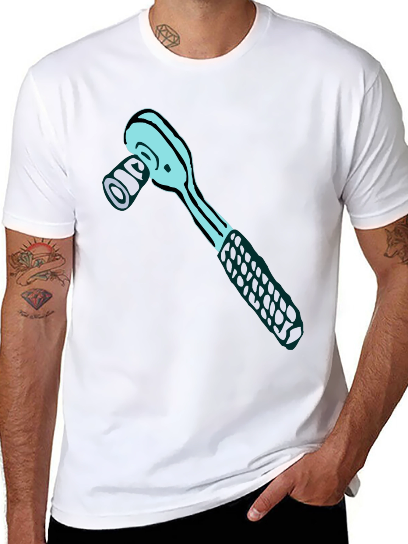 Ratchet Wrench Graphic Tee - Mechanic Humor Shirt