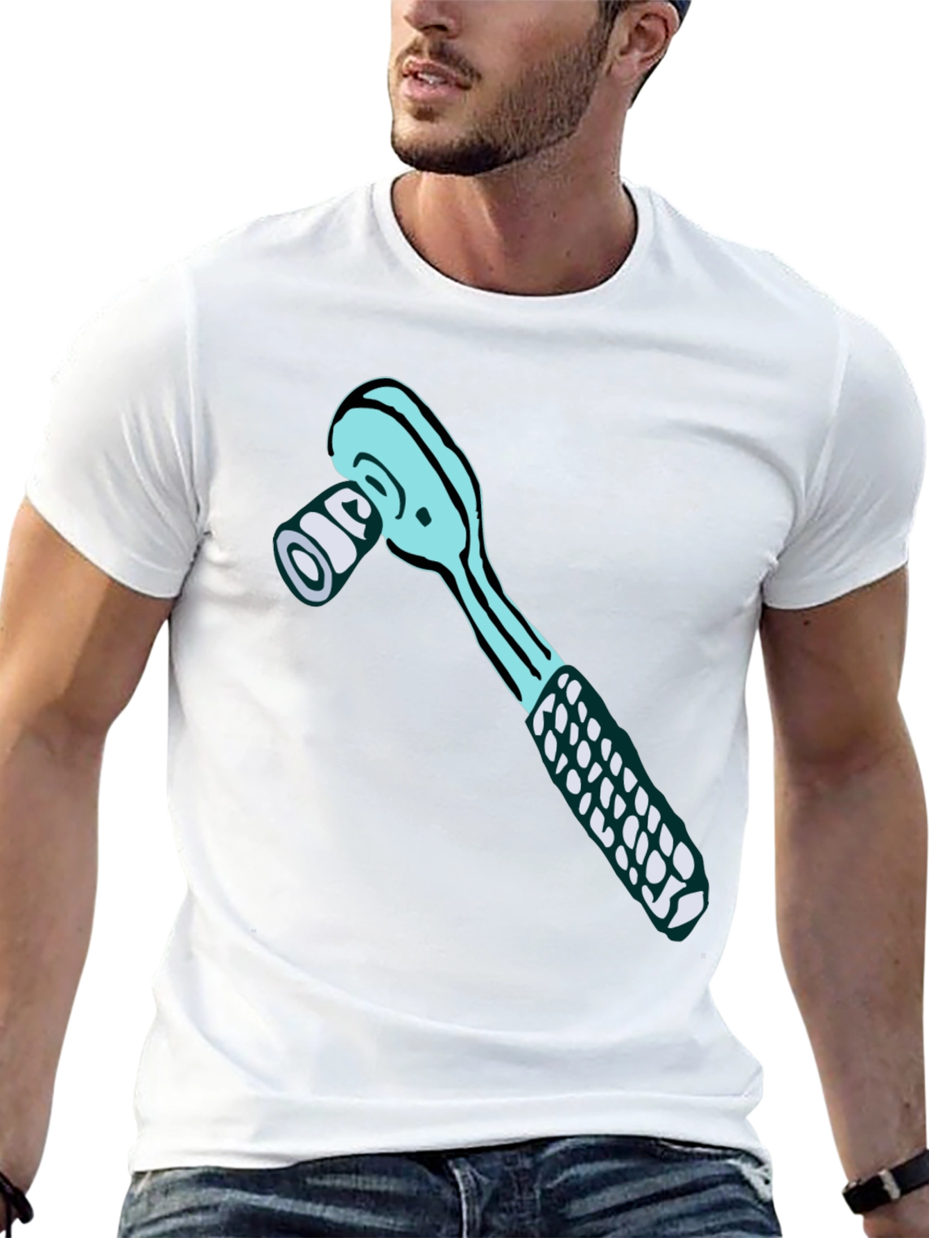 Ratchet Wrench Graphic Tee - Mechanic Humor Shirt