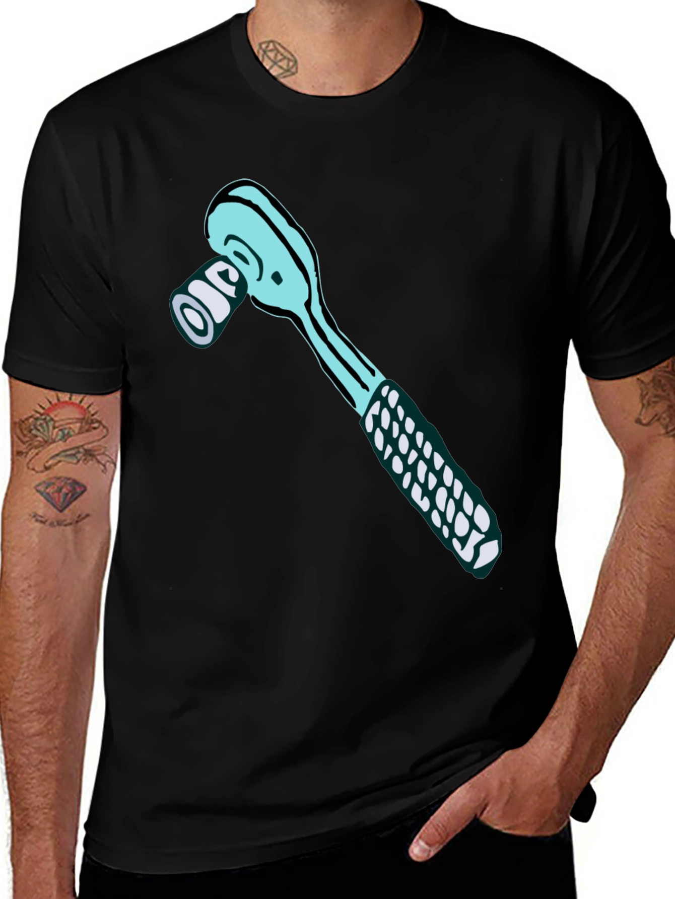Ratchet Wrench Graphic Tee - Mechanic Humor Shirt