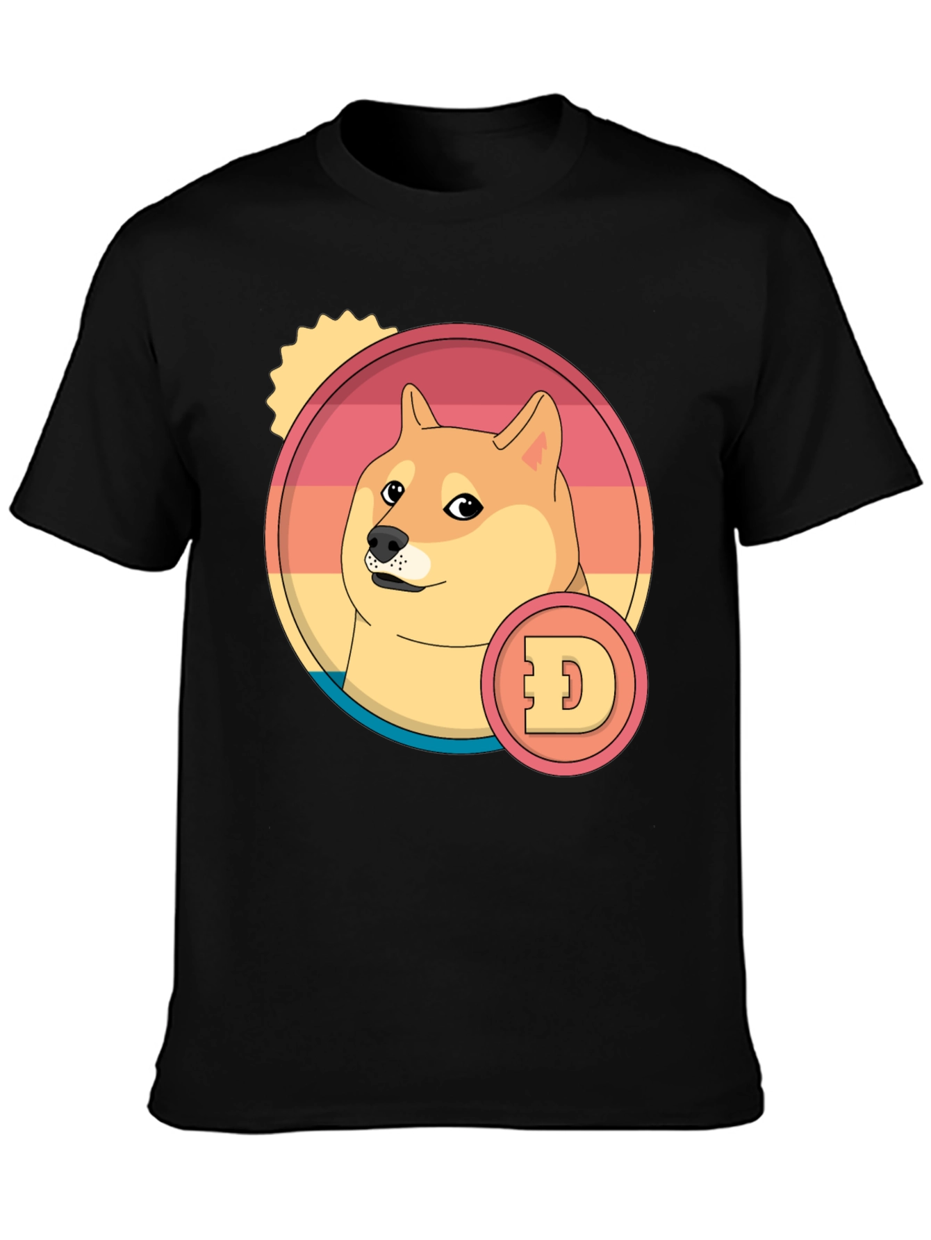 Doge Meme Retro T-Shirt - Casual Crypto Style