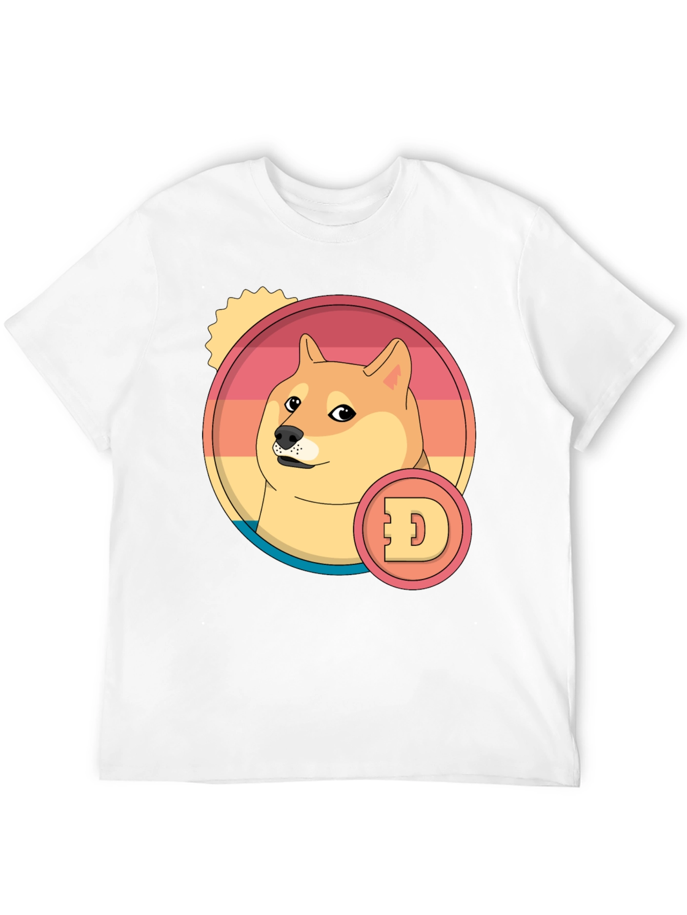 Doge Meme Retro T-Shirt - Casual Crypto Style