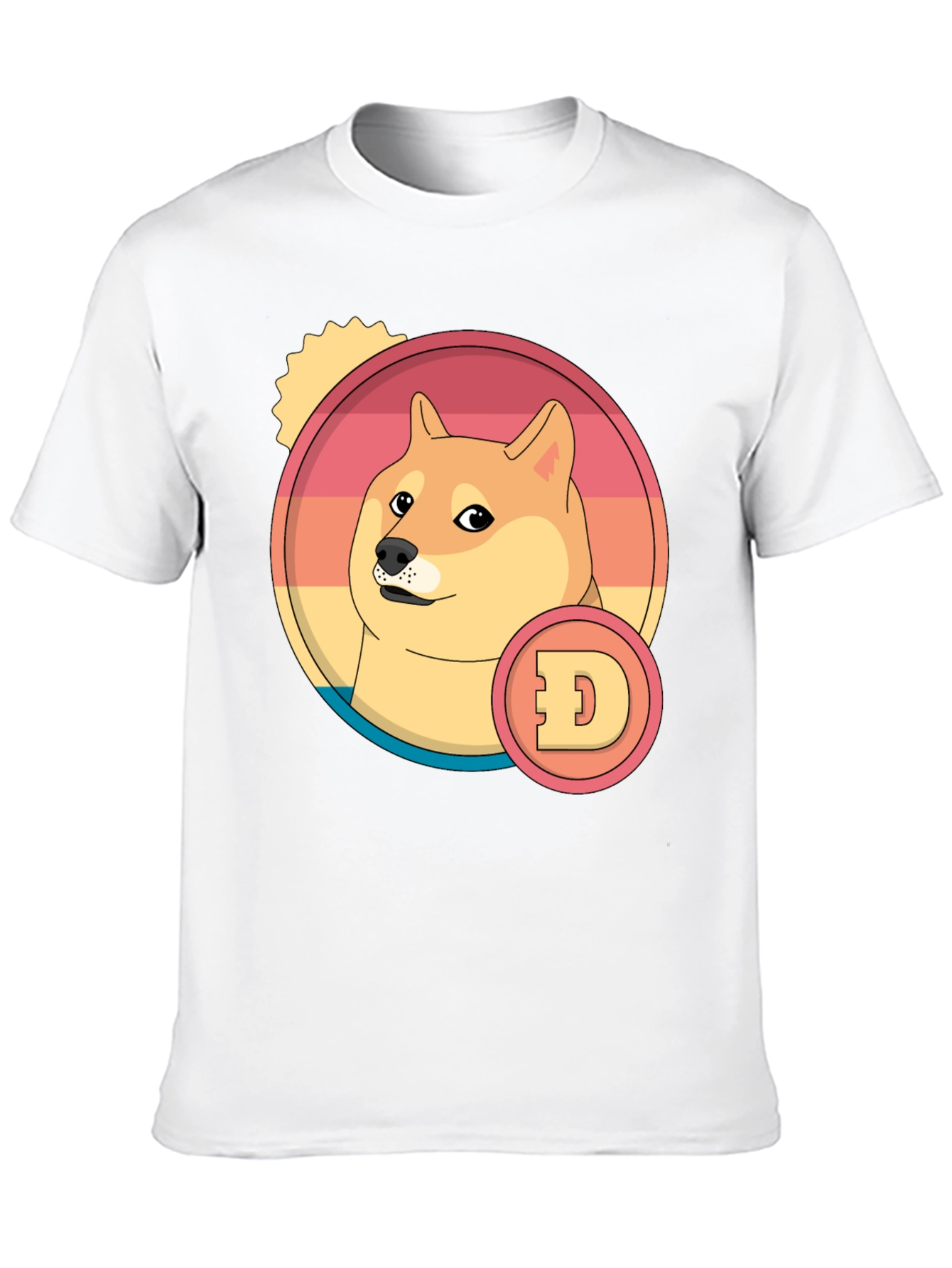 Doge Meme Retro T-Shirt - Casual Crypto Style