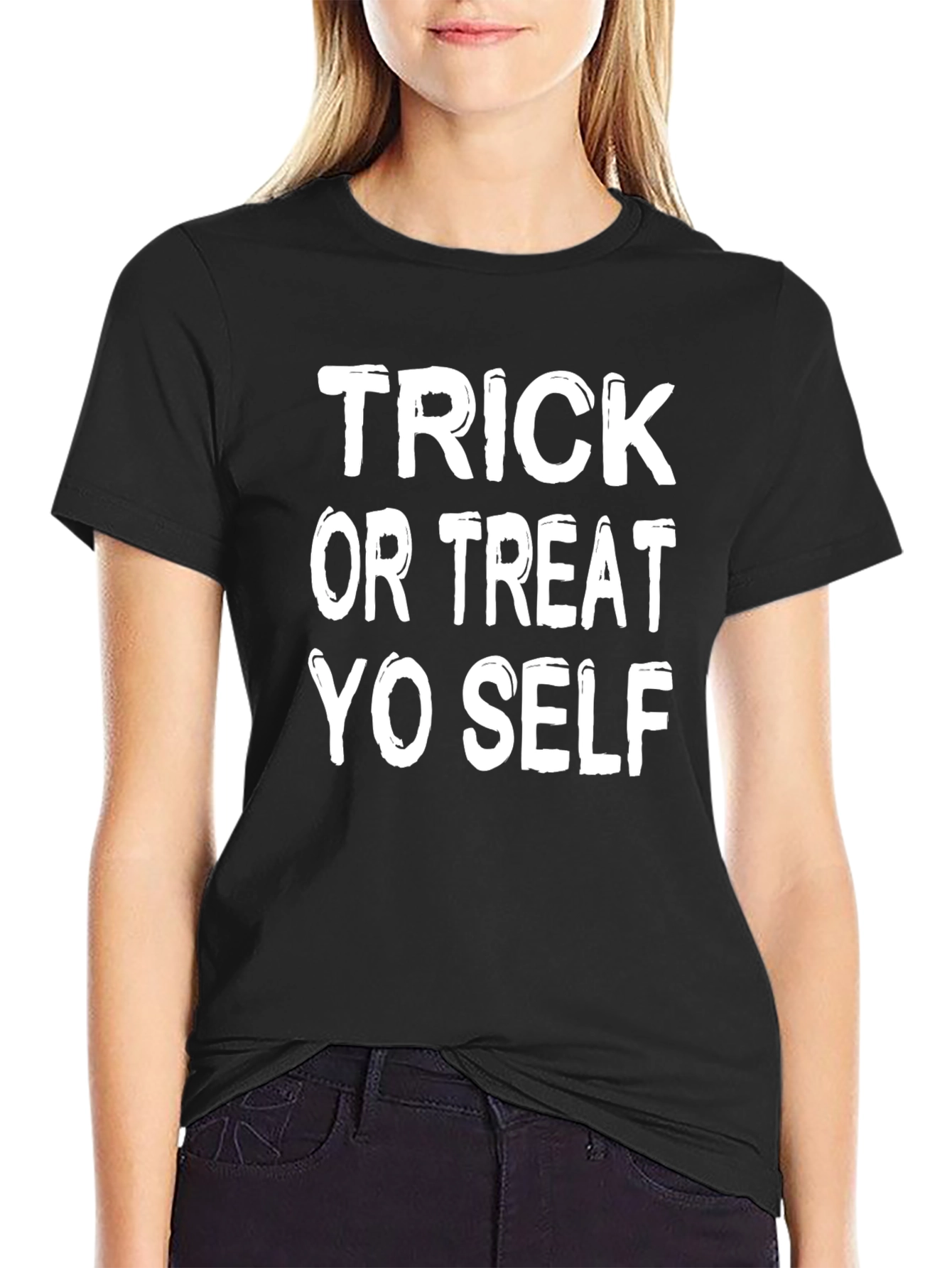 Trick or Treat Yo Self Black T-Shirt