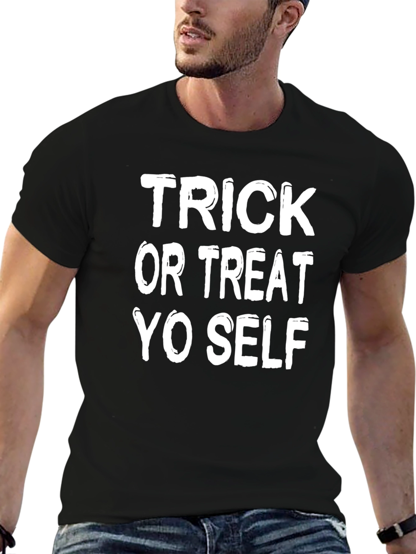 Trick or Treat Yo Self Black T-Shirt