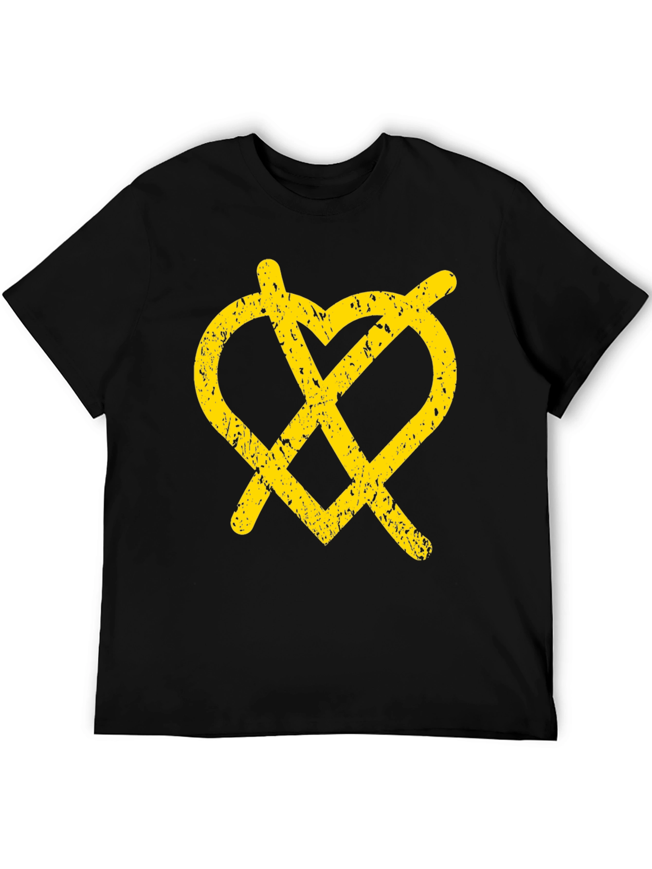 Grunge Heartless T-Shirt - Black Graphic Tee