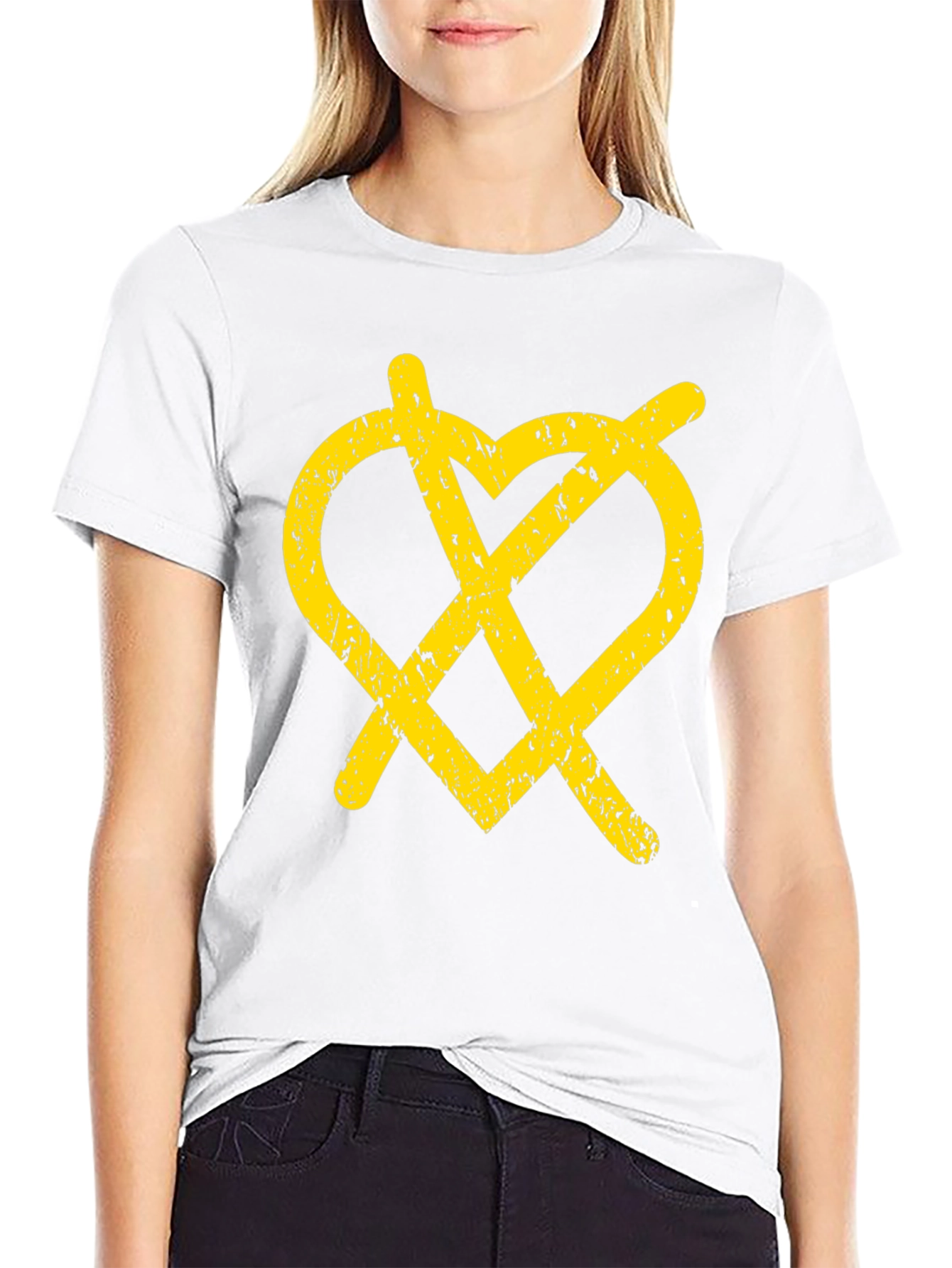 Grunge Heartless T-Shirt - Black Graphic Tee