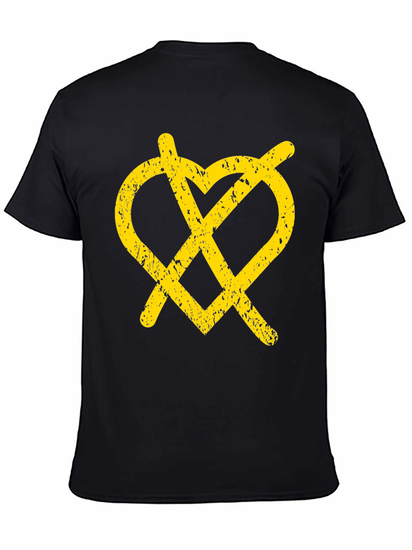 Grunge Heartless T-Shirt - Black Graphic Tee