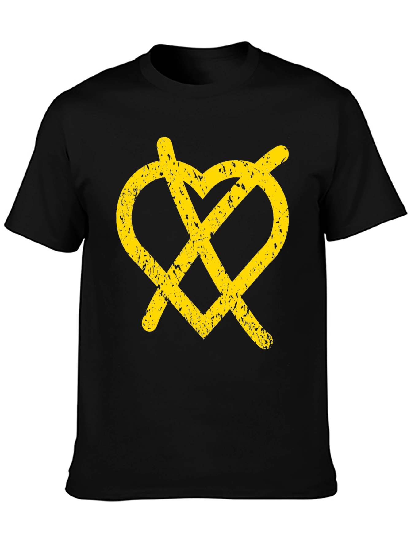 Grunge Heartless T-Shirt - Black Graphic Tee