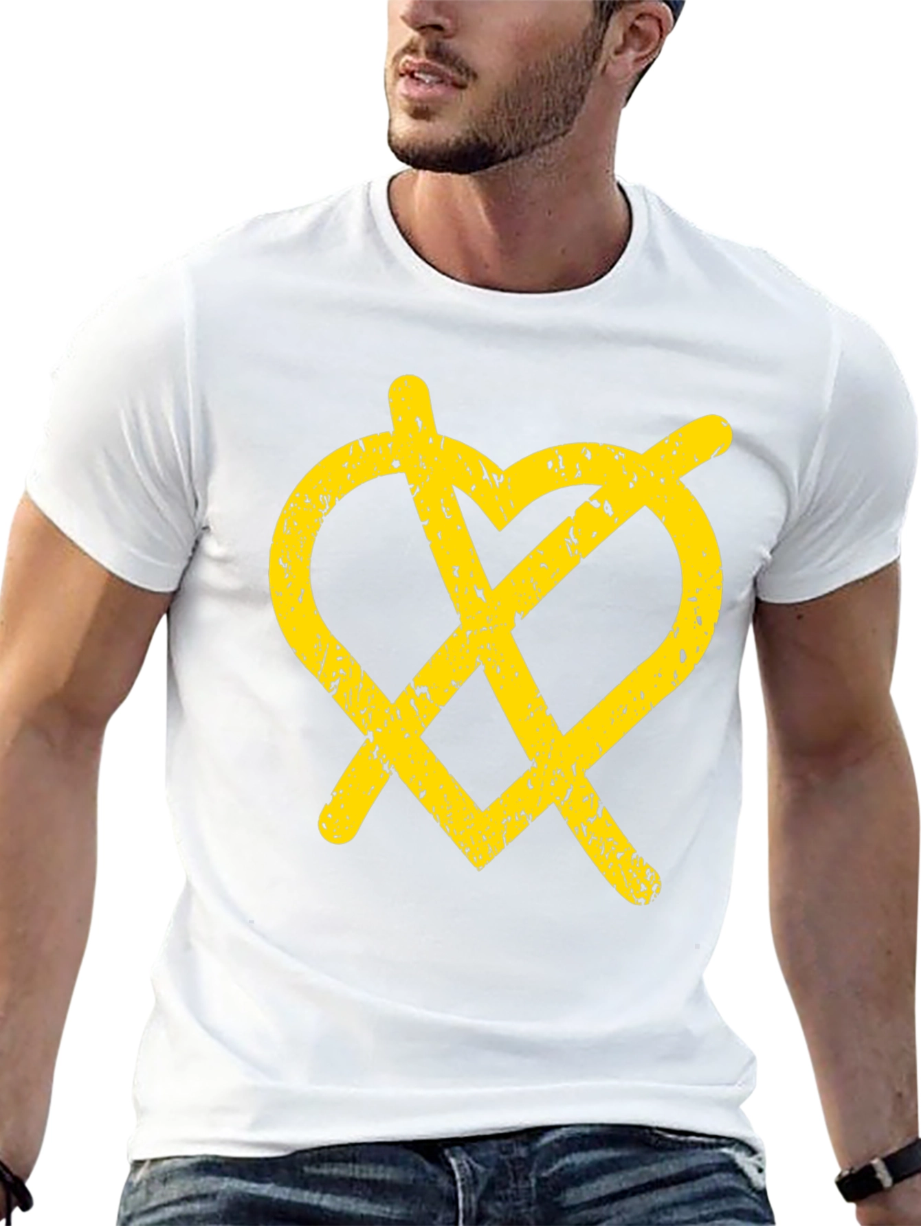 Grunge Heartless T-Shirt - Black Graphic Tee