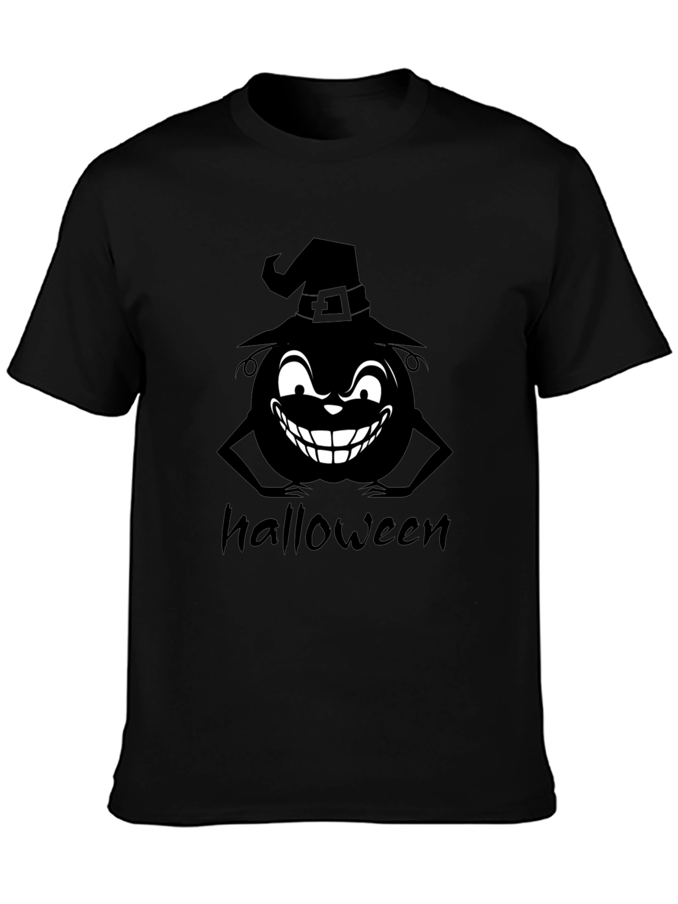 Halloween Pumpkin Witch Graphic T-Shirt