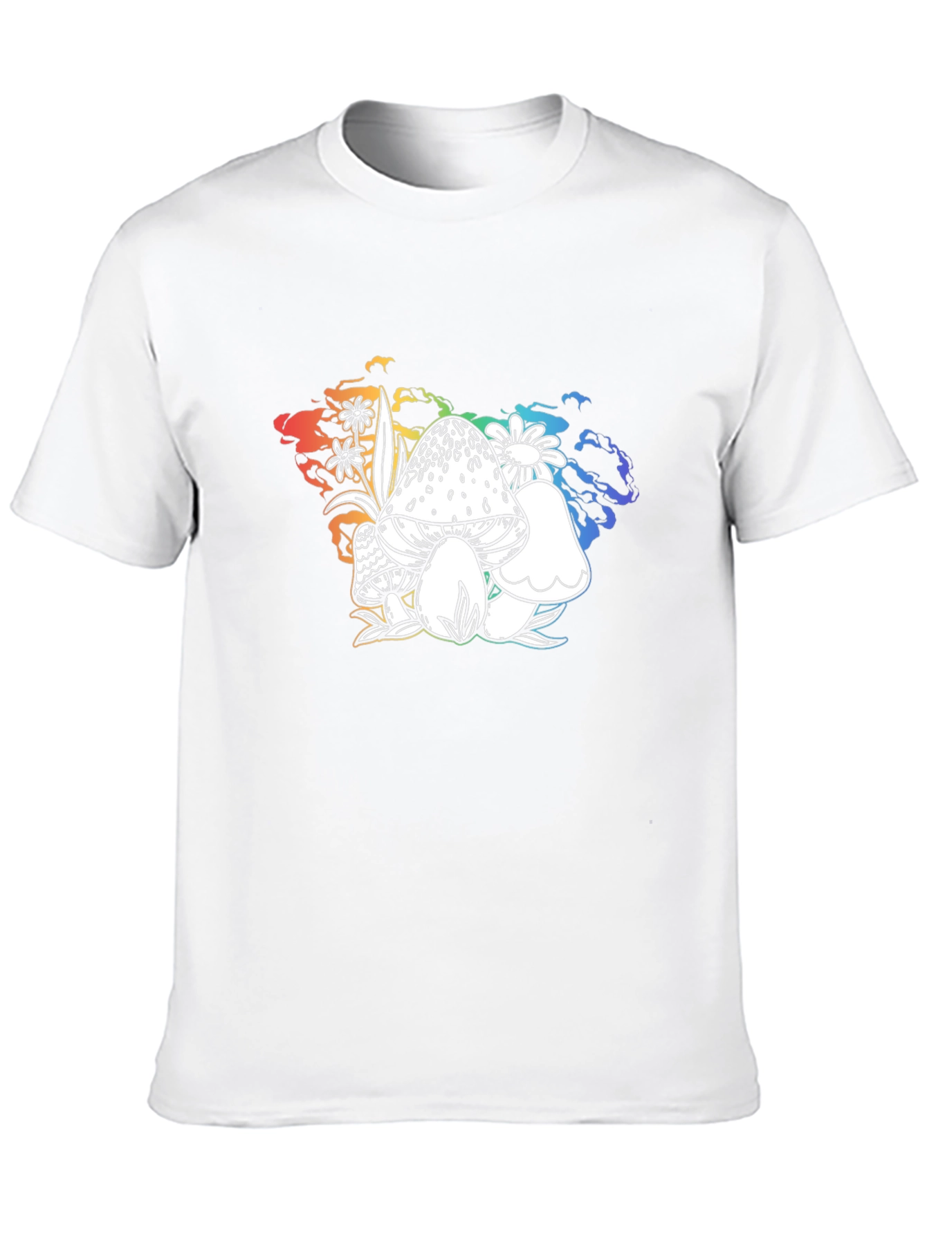 Mushroom Graphic T-Shirt - Black Cotton Tee