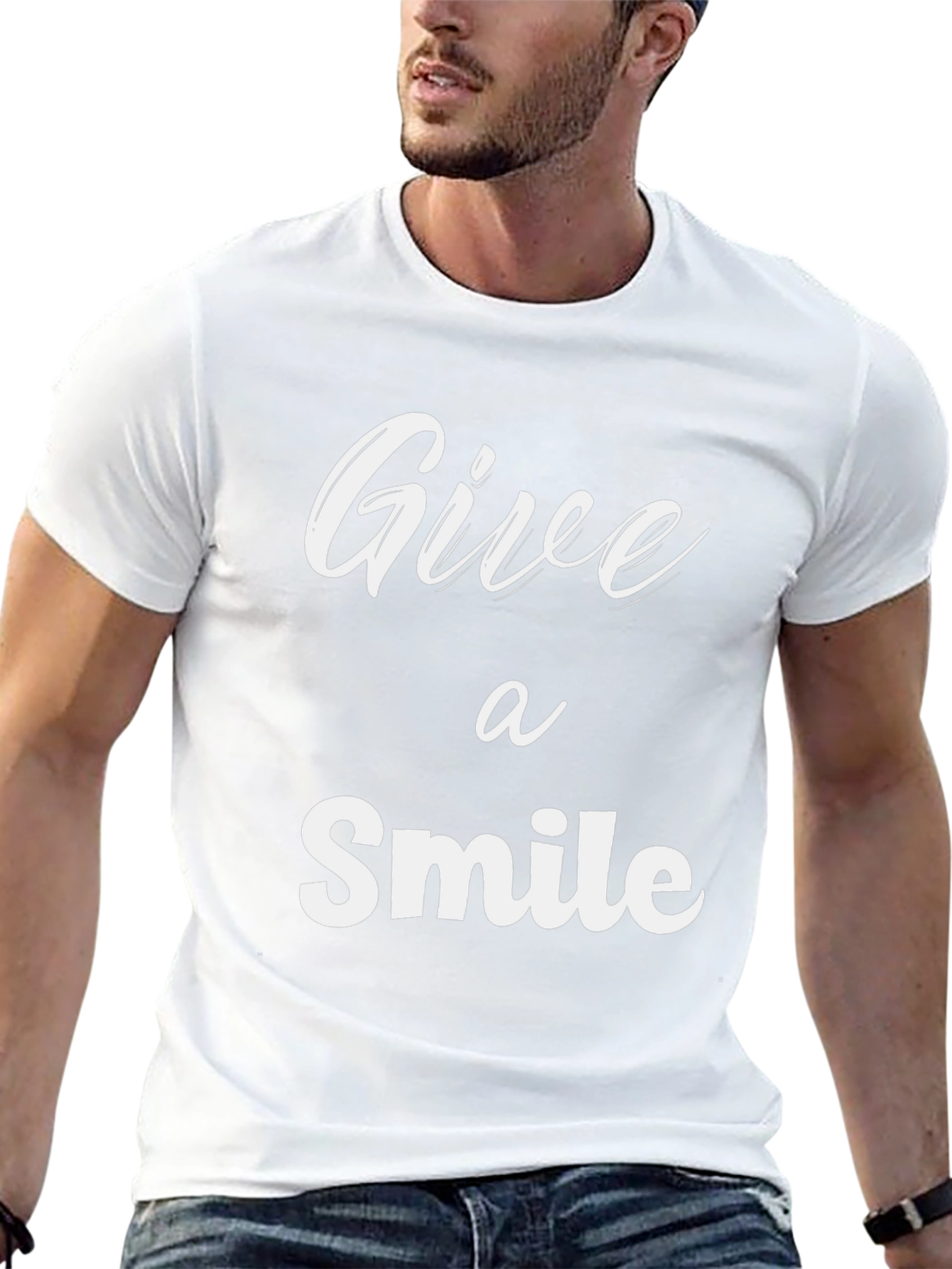 Give a Smile Graphic T-Shirt - Black