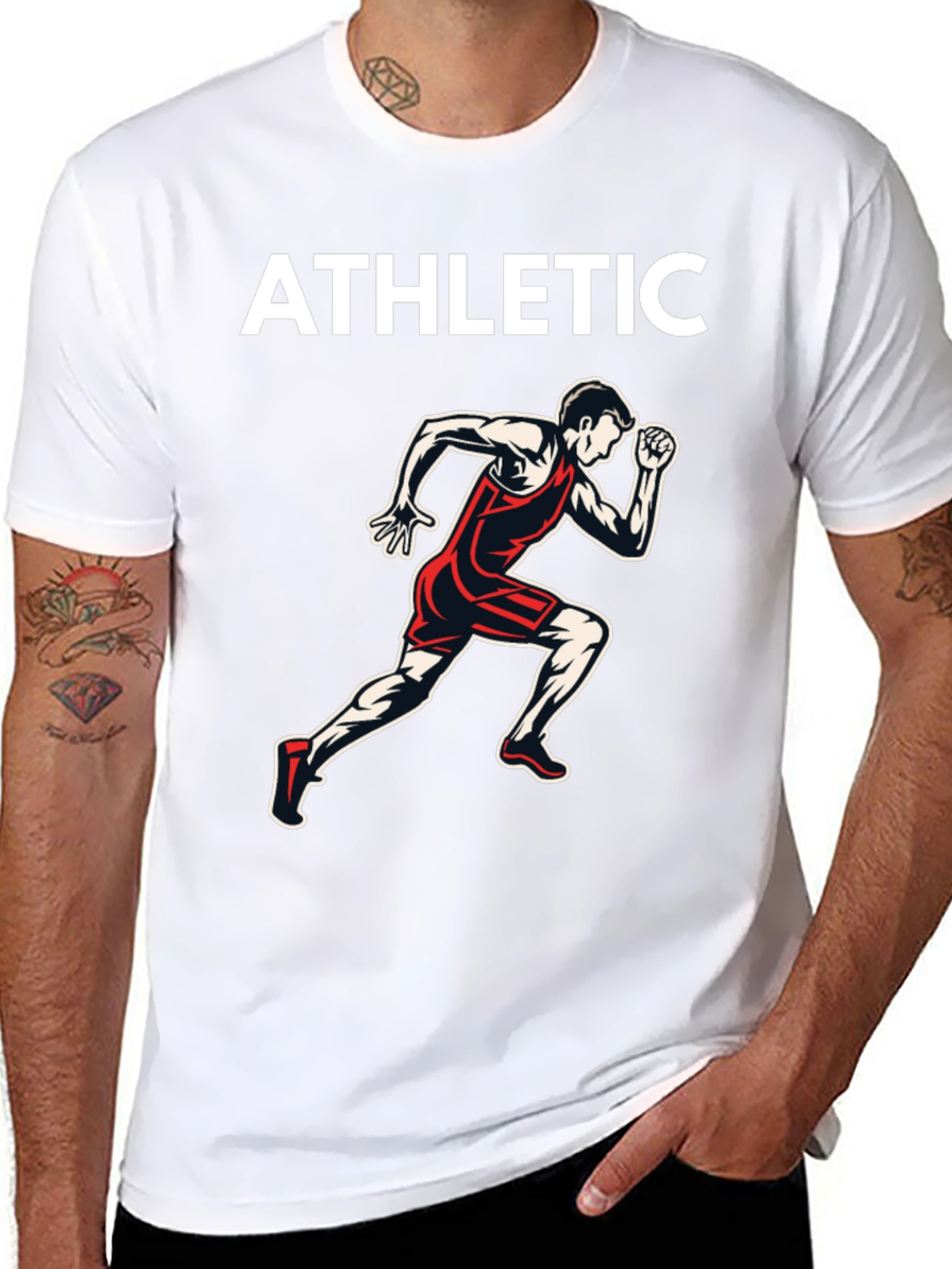 Athletic Runner Graphic T-Shirt