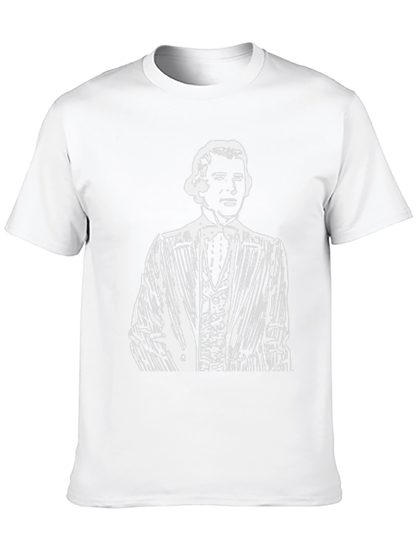 Gentleman Portrait Black T-Shirt - Classically Cool