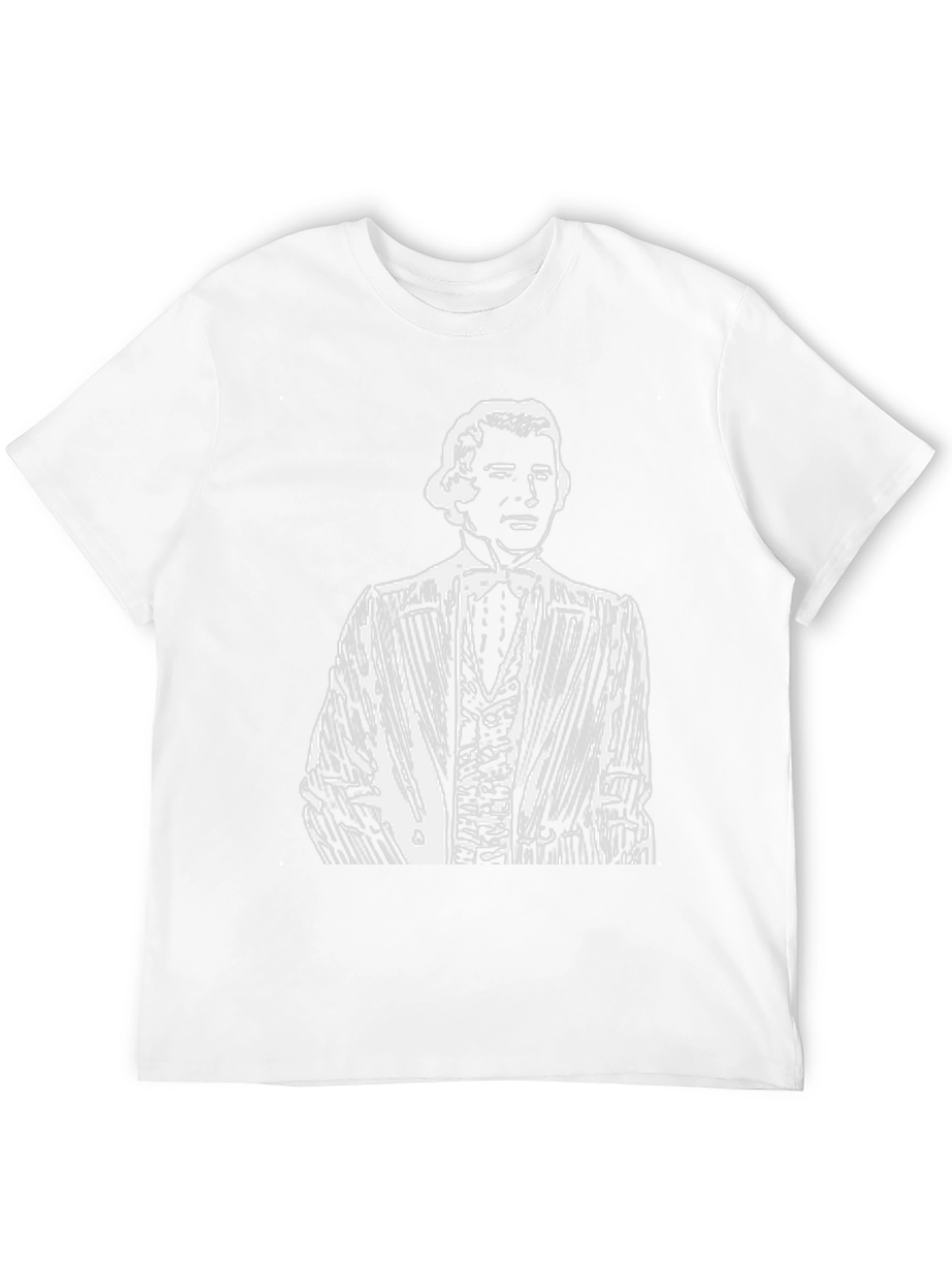 Gentleman Portrait Black T-Shirt - Classically Cool