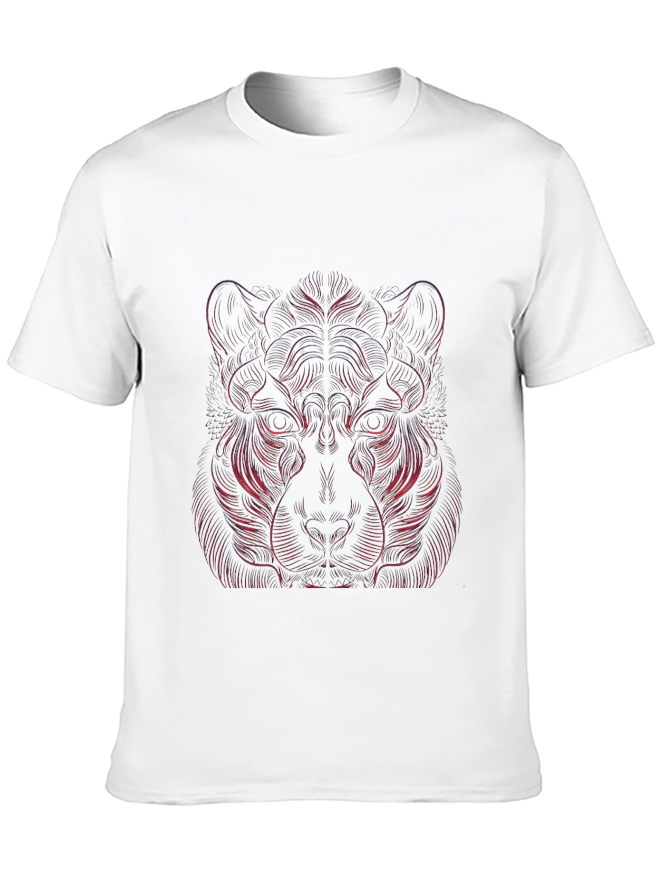 Abstract Lion Graphic Black T-Shirt