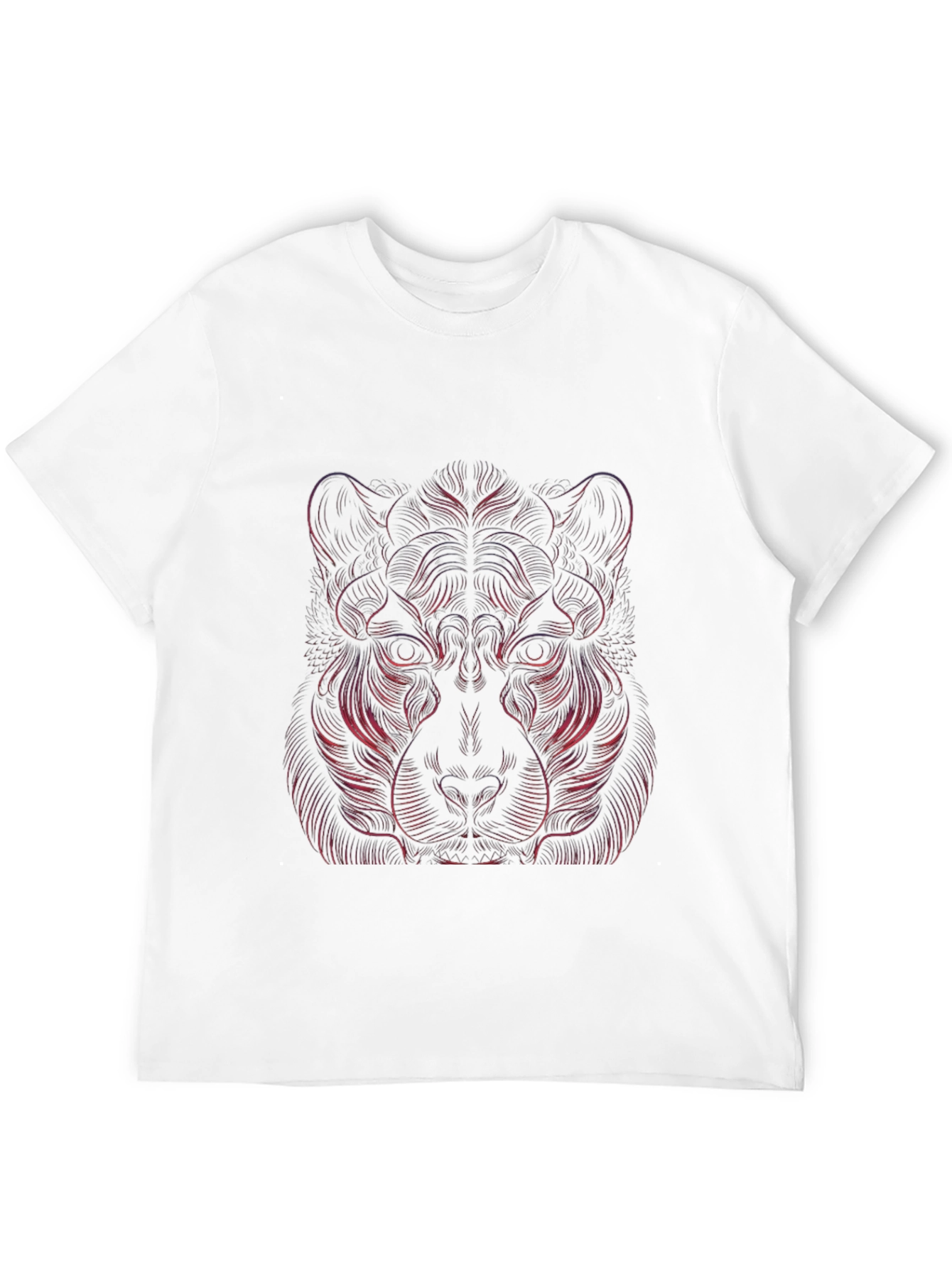 Abstract Lion Graphic Black T-Shirt