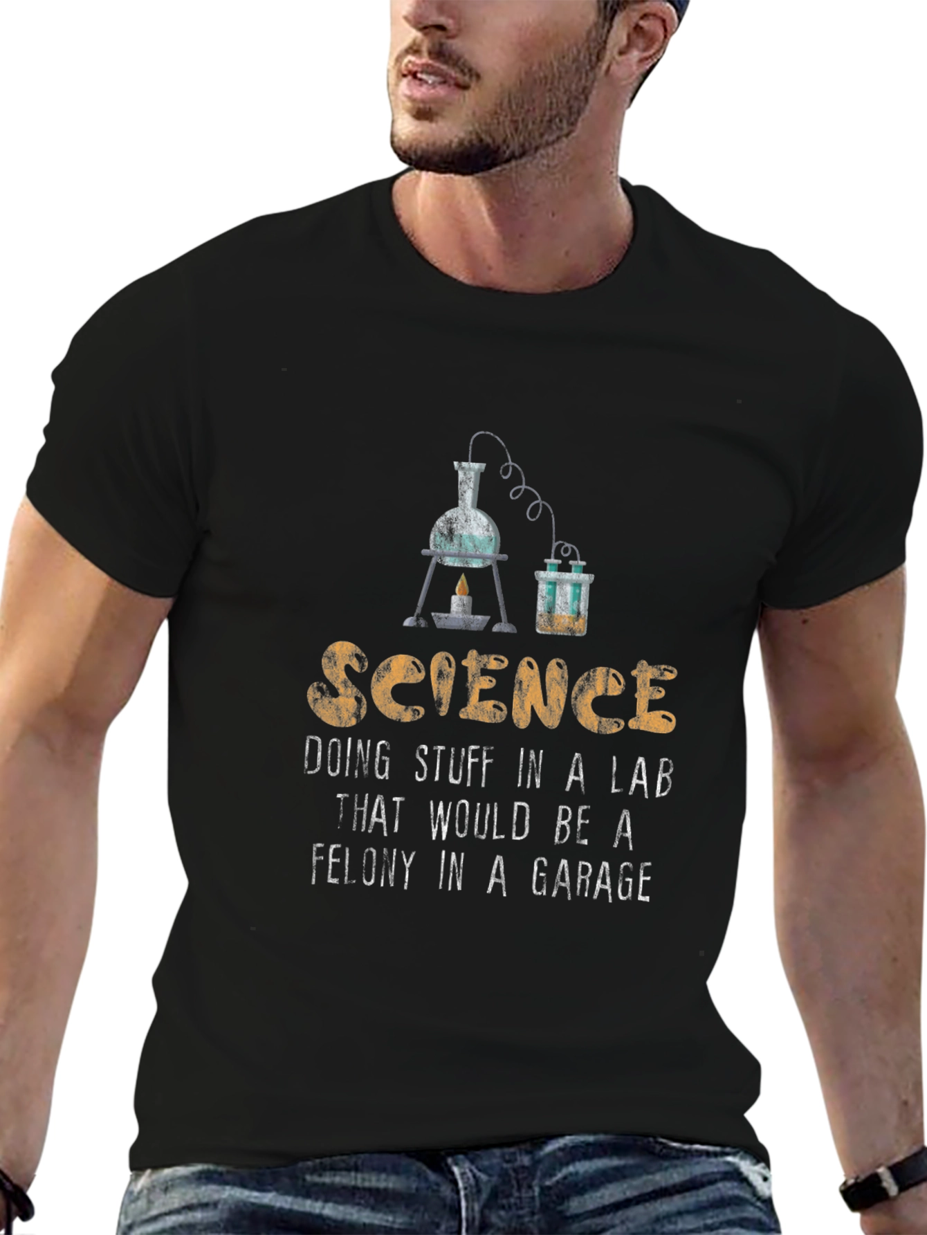 Science Lab Humor T-Shirt - Black