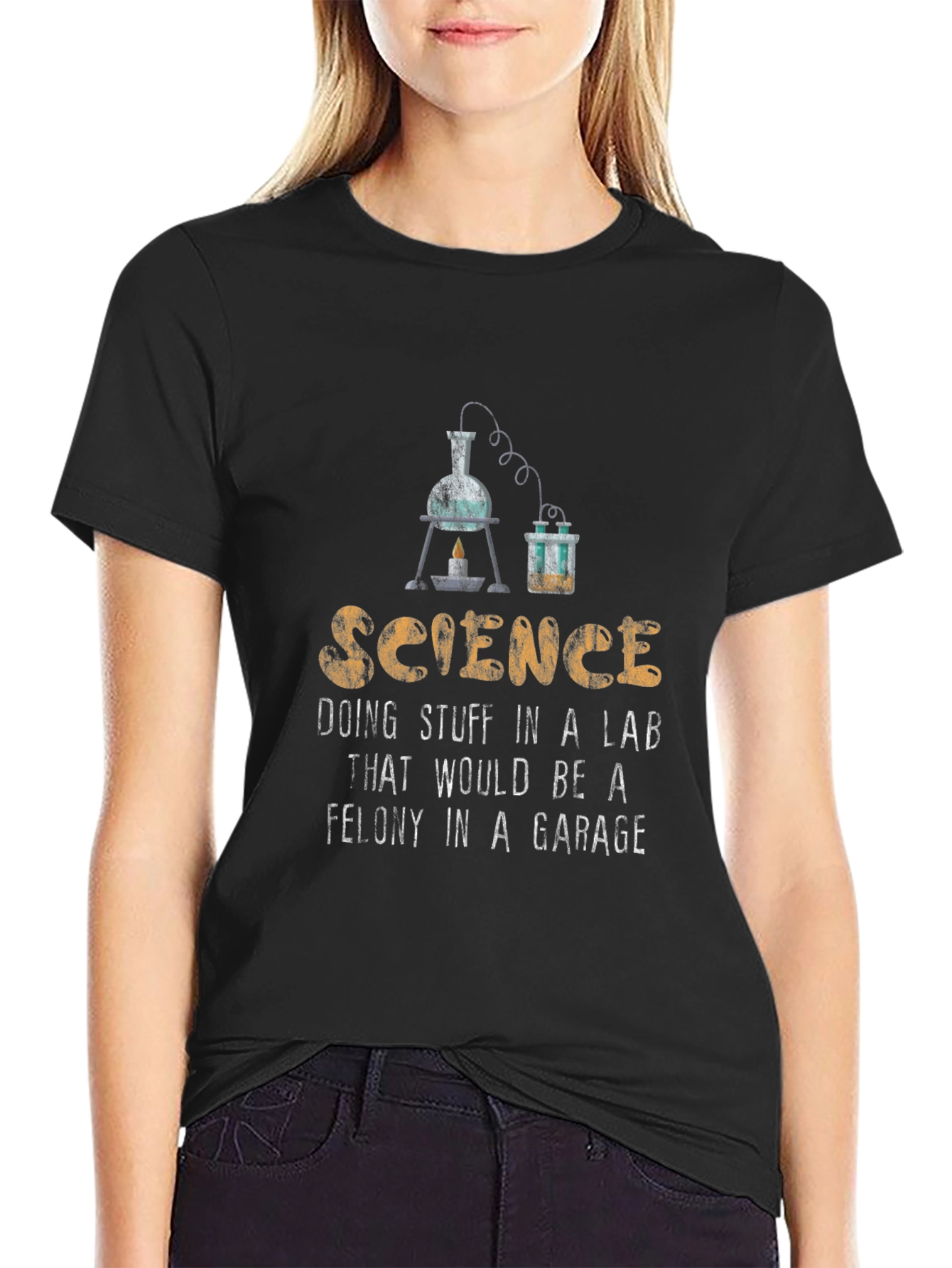 Science Lab Humor T-Shirt - Black